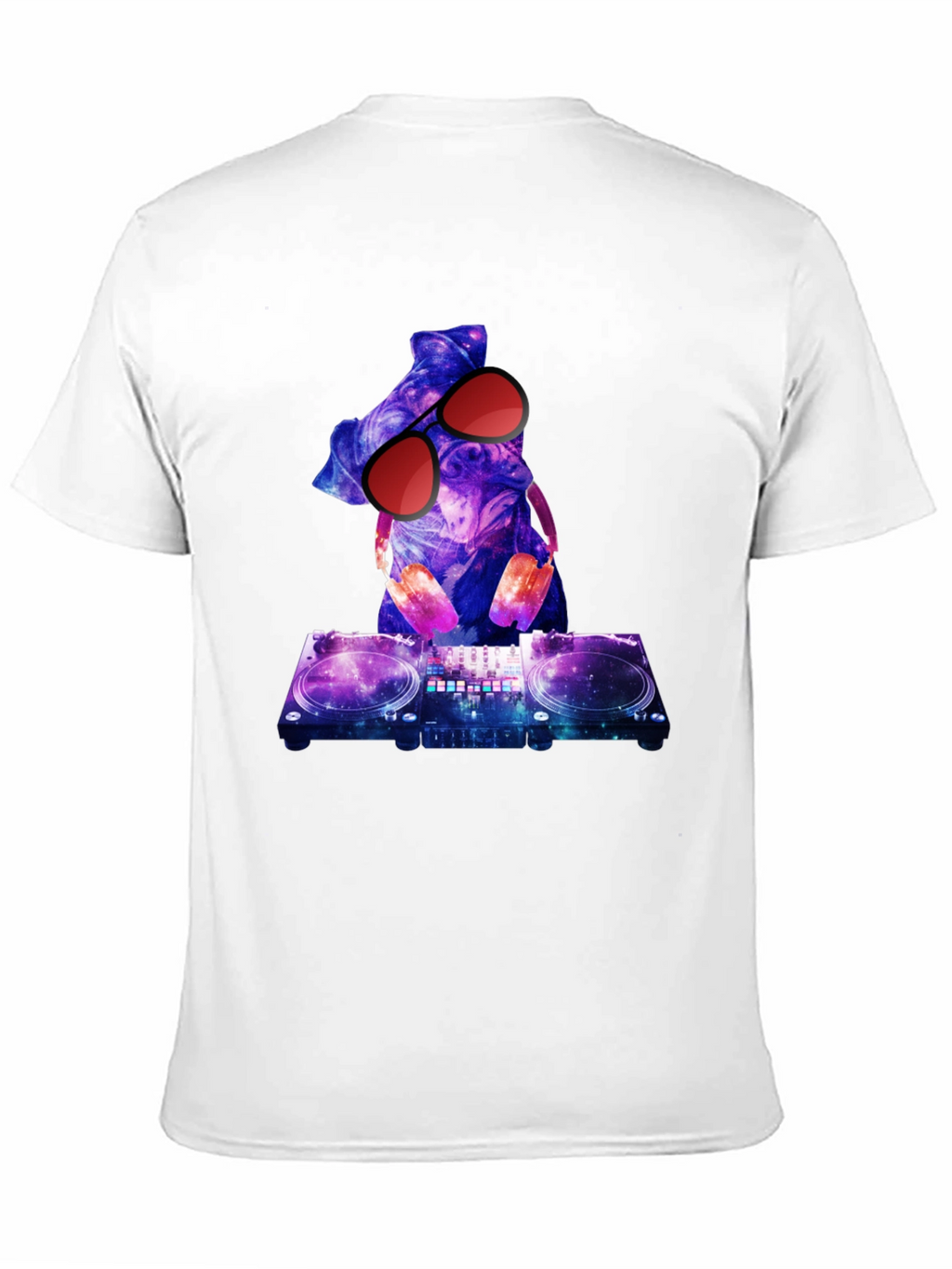 DJ Pug T-Shirt - Galaxy Design