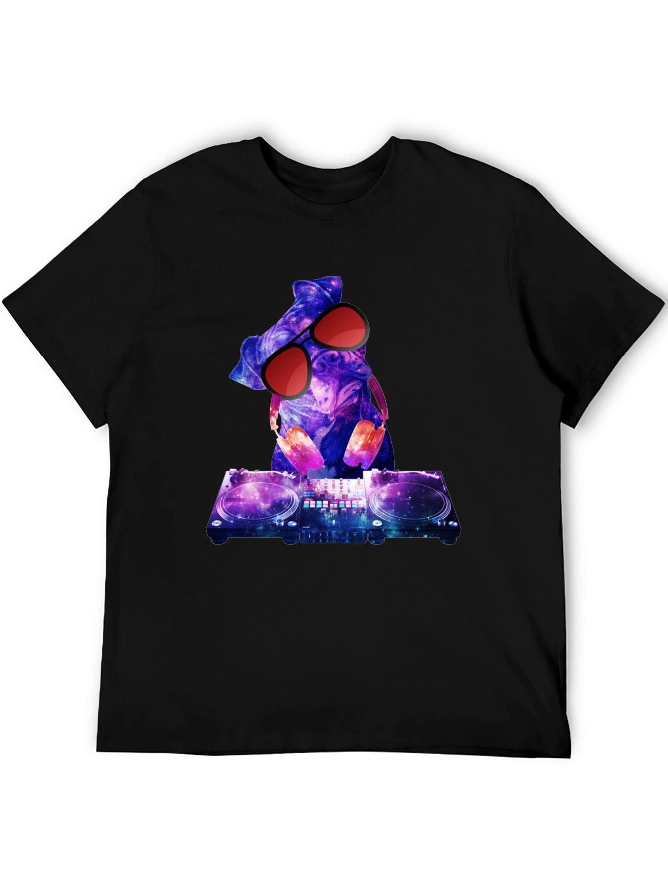 DJ Pug T-Shirt - Galaxy Design
