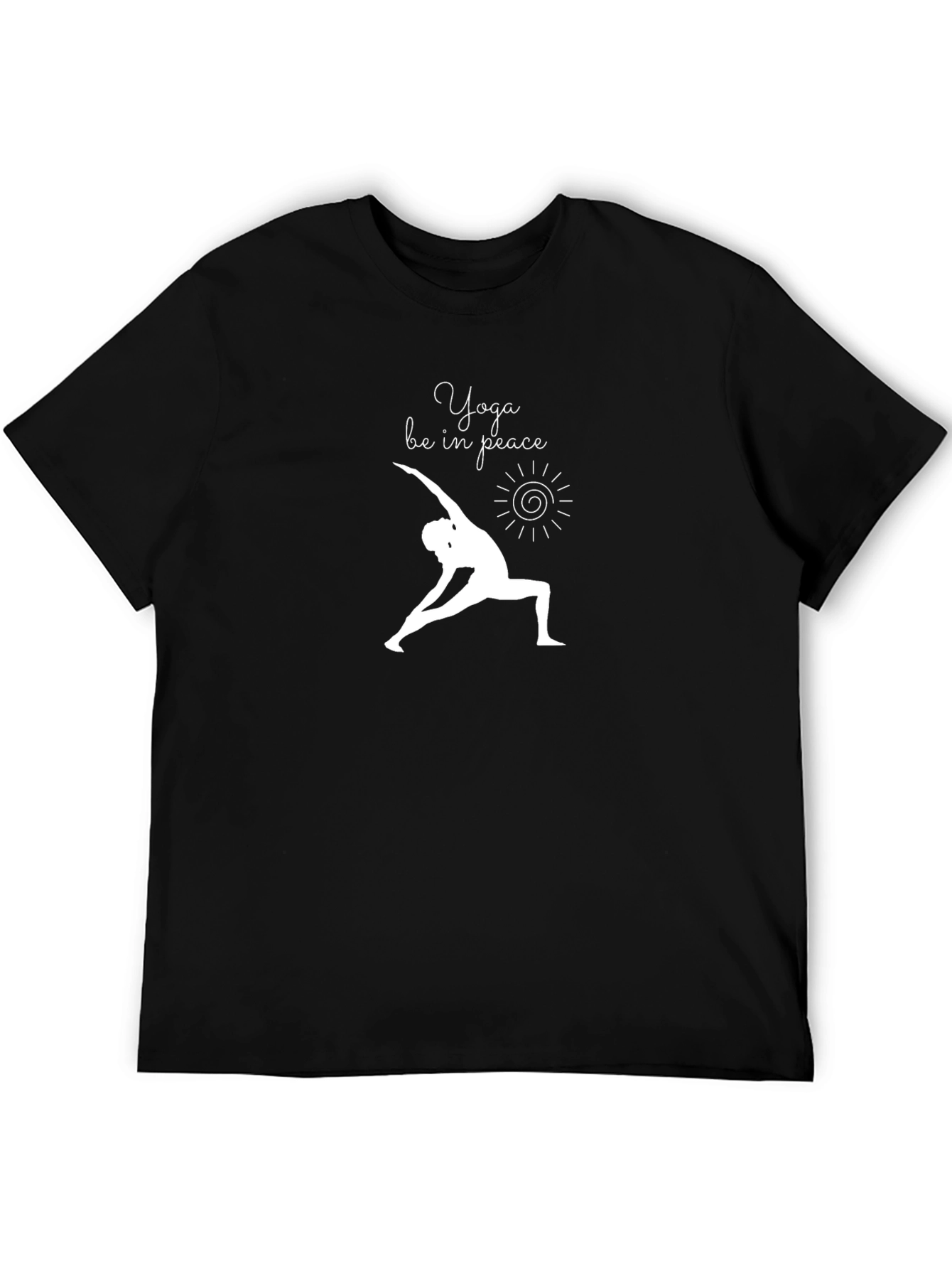 Yoga Be In Peace Black T-Shirt