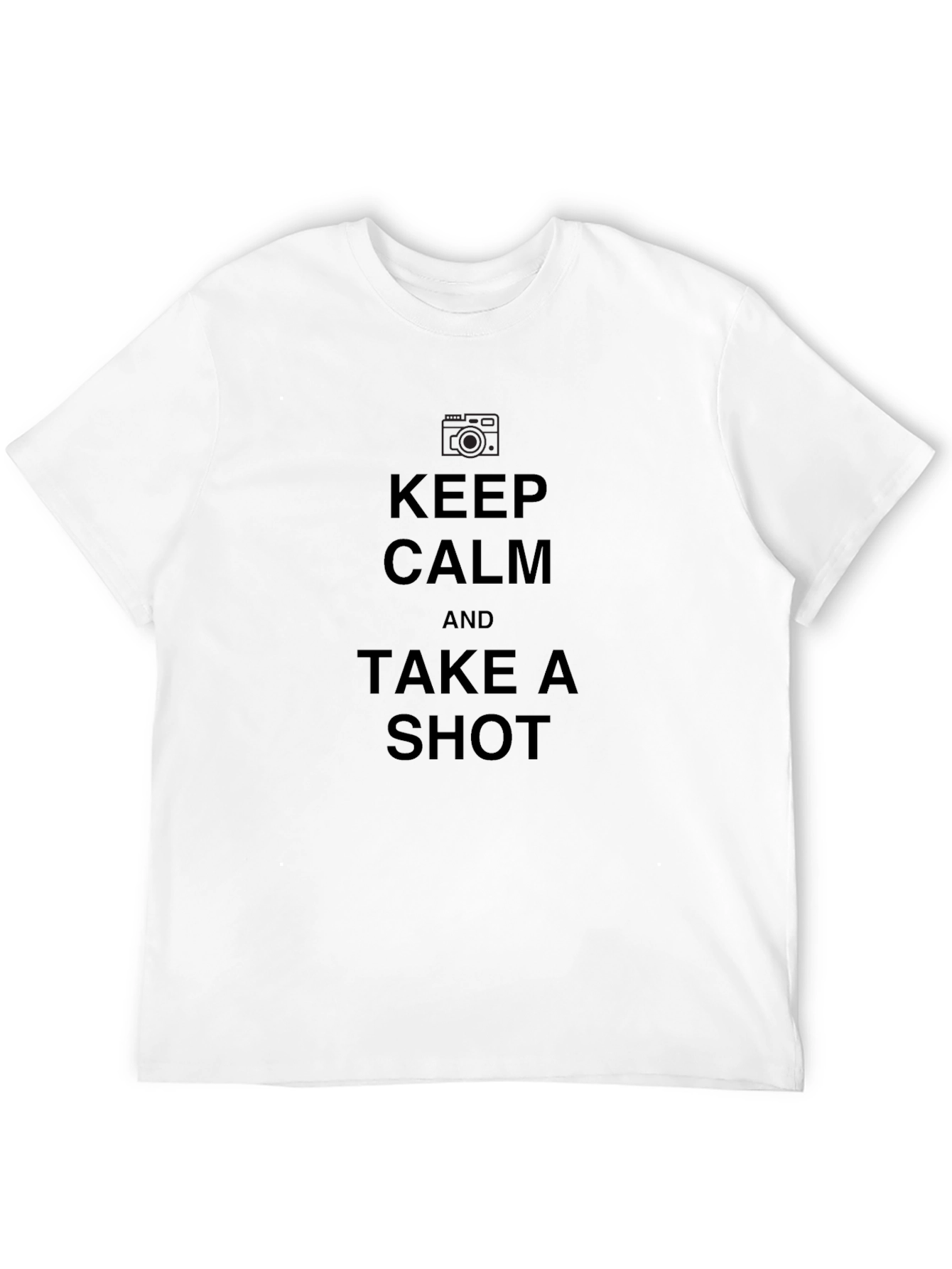 Keep Calm Take a Shot Black T-Shirt