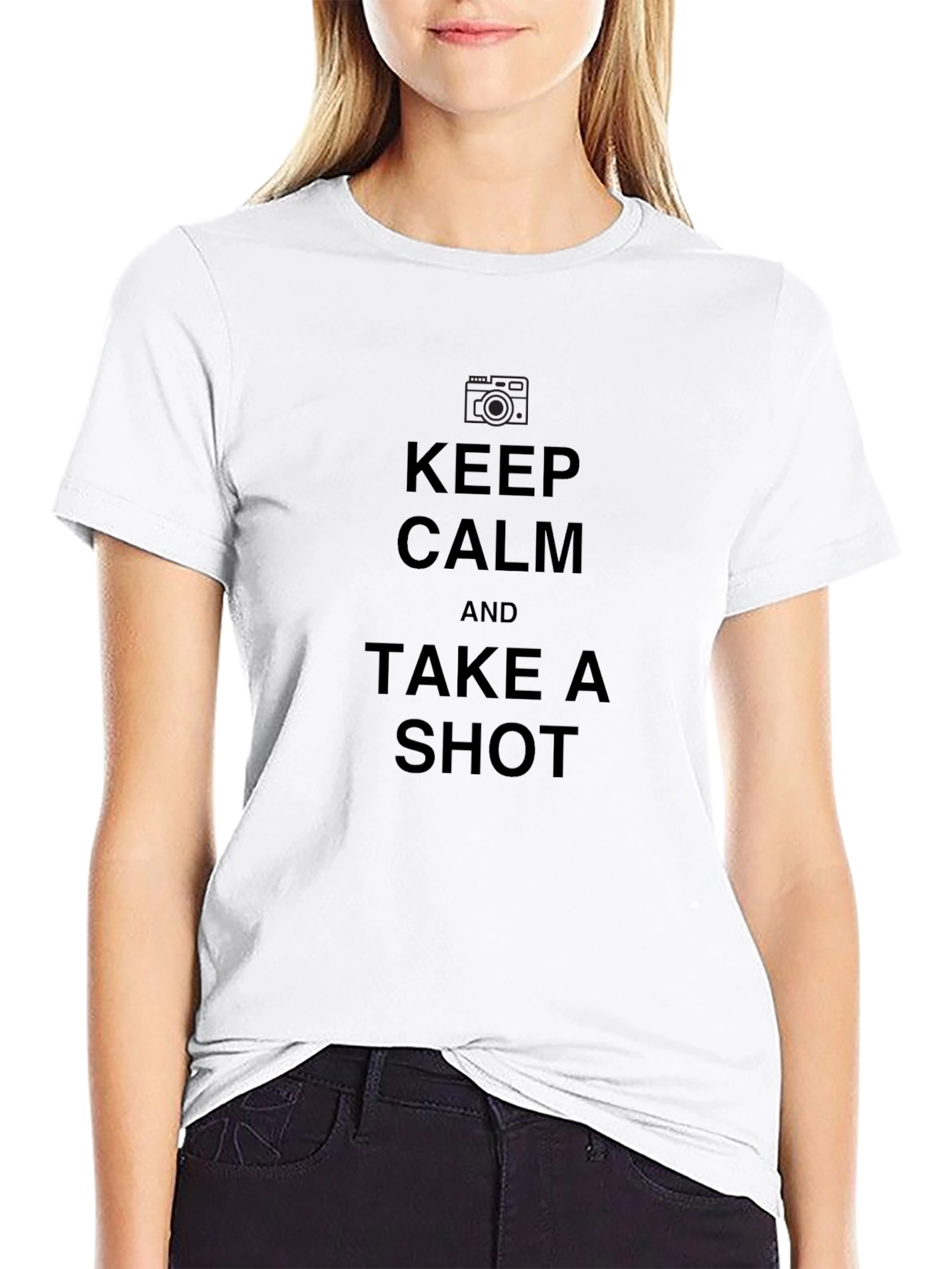 Keep Calm Take a Shot Black T-Shirt