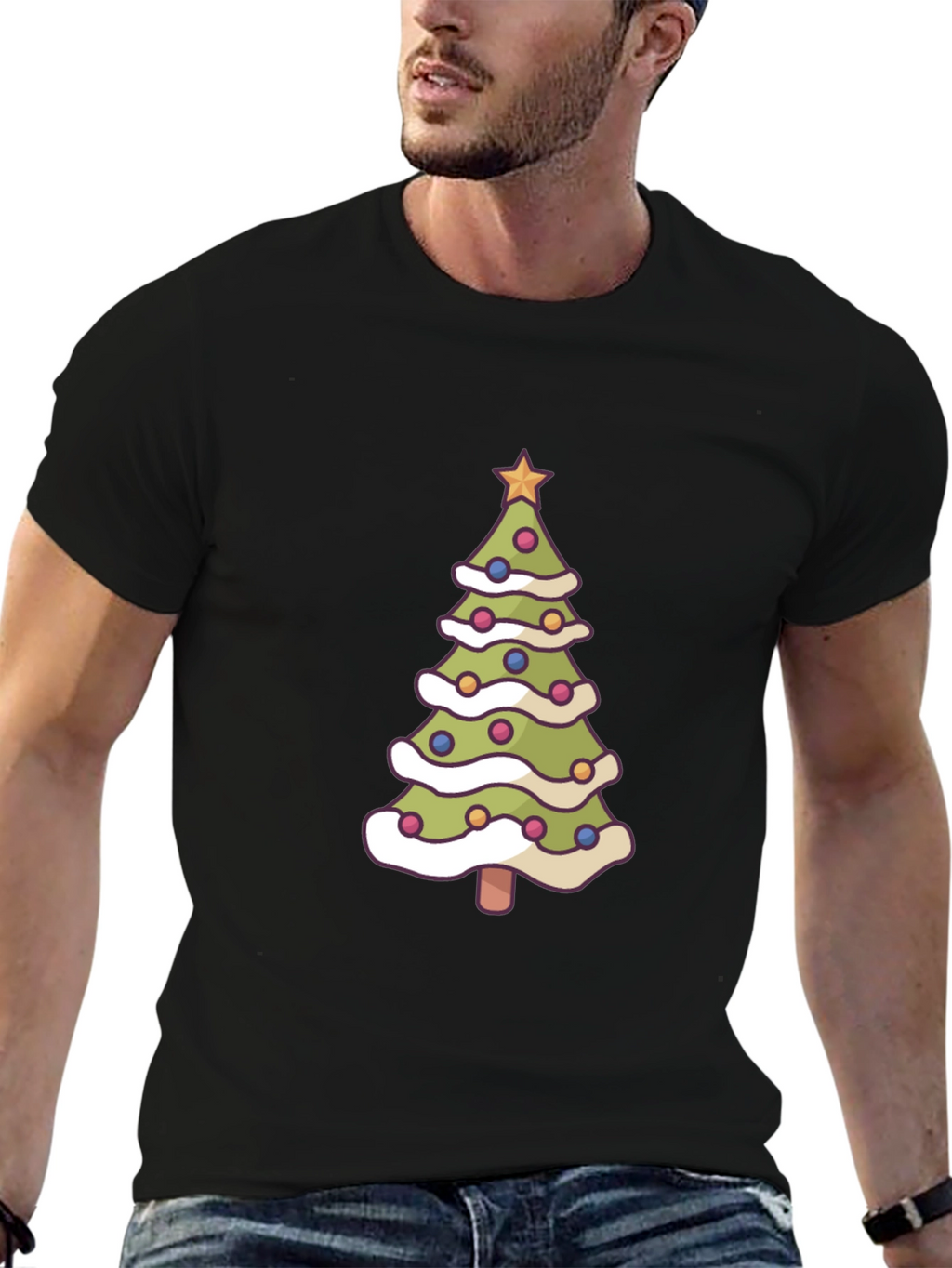 Festive Christmas Tree Graphic Tee