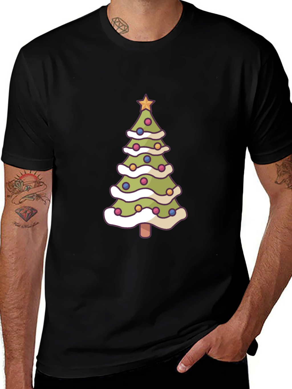 Festive Christmas Tree Graphic Tee