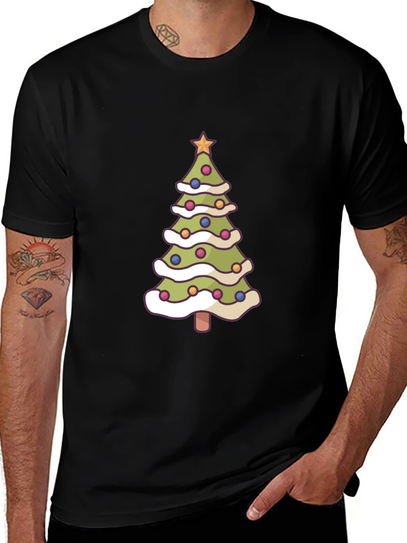 Festive Christmas Tree Graphic Tee