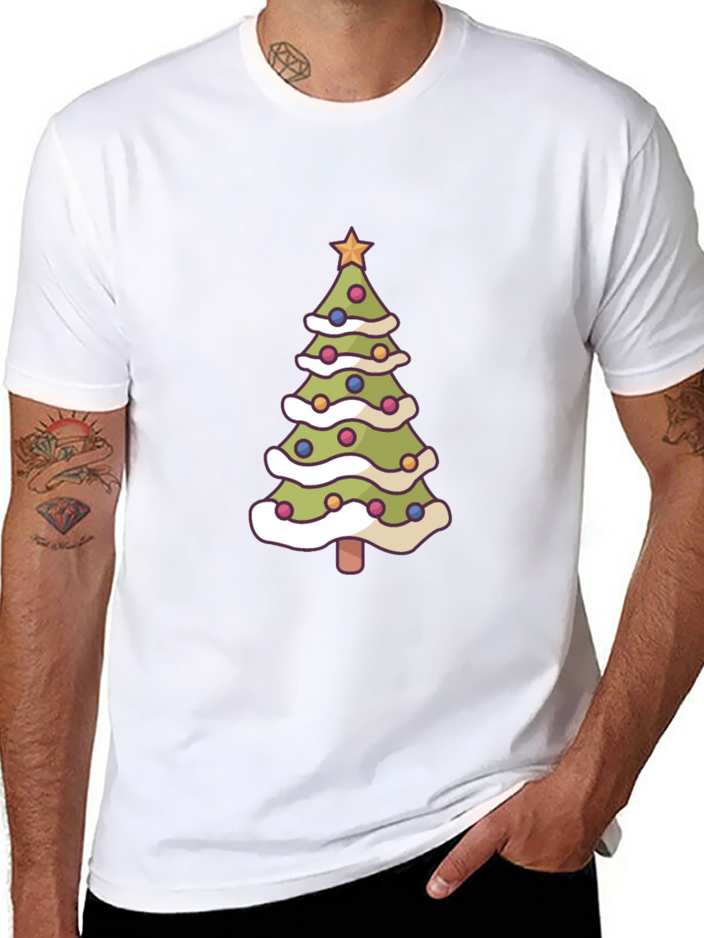 Festive Christmas Tree Graphic Tee