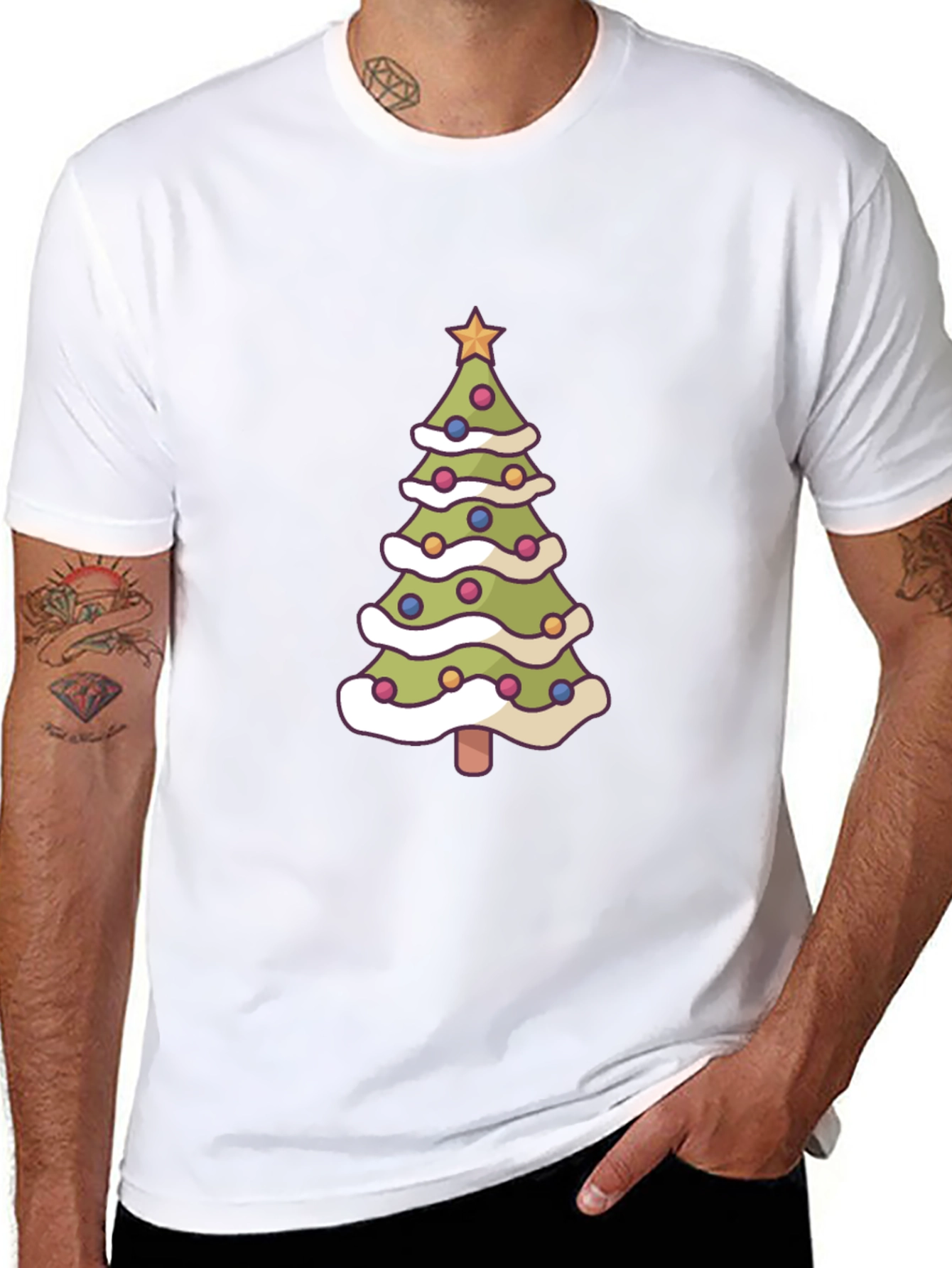 Festive Christmas Tree Graphic Tee
