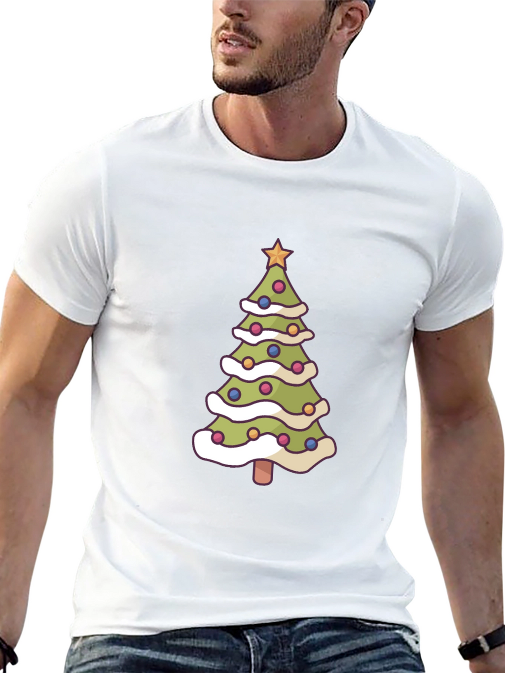 Festive Christmas Tree Graphic Tee