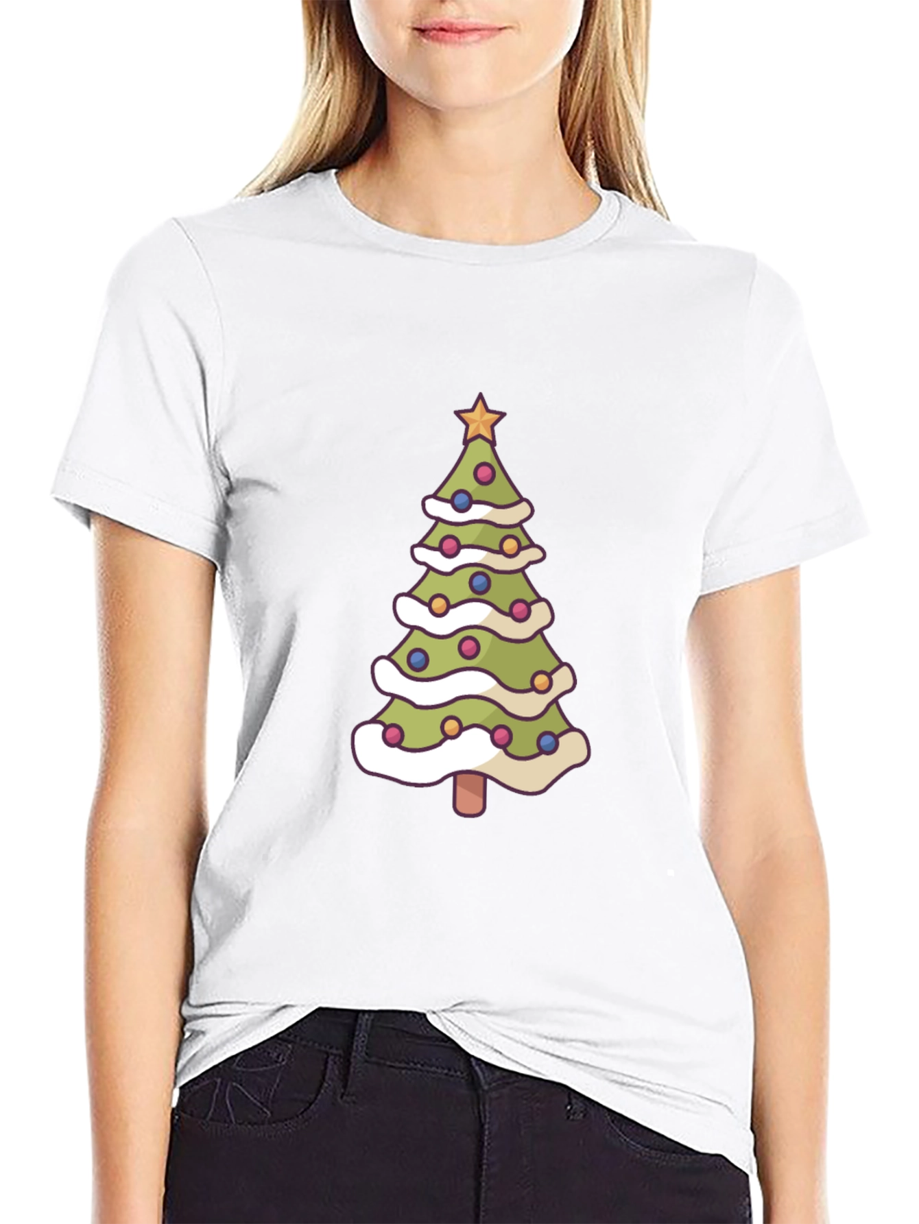 Festive Christmas Tree Graphic Tee
