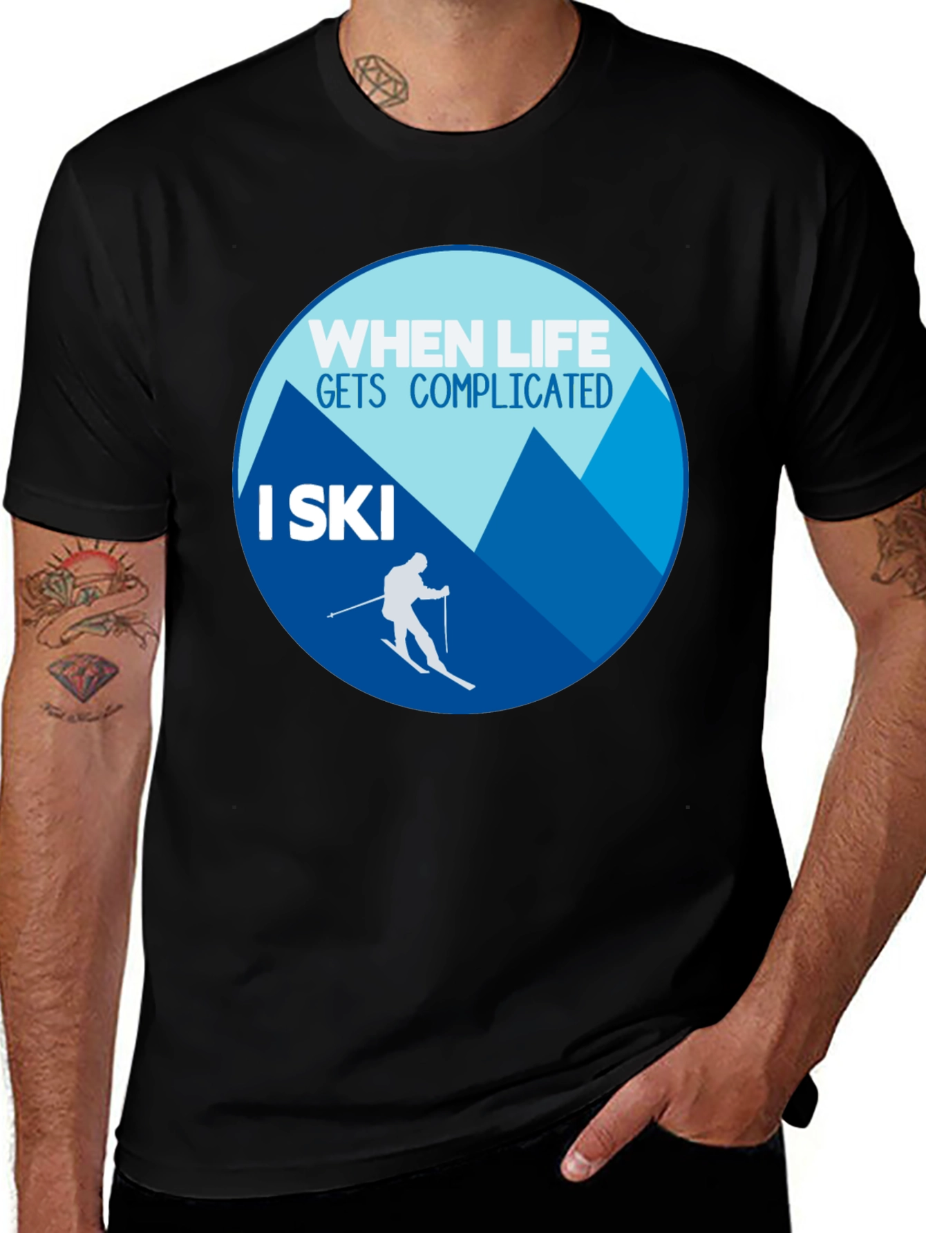 When Life Gets Complicated I Ski T-Shirt