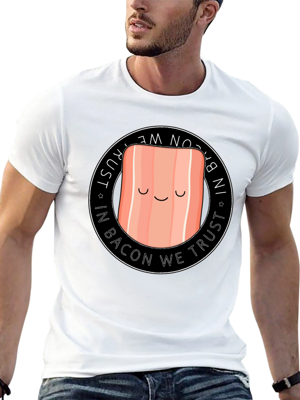Funny Bacon T-Shirt - In Bacon We Trust Tee
