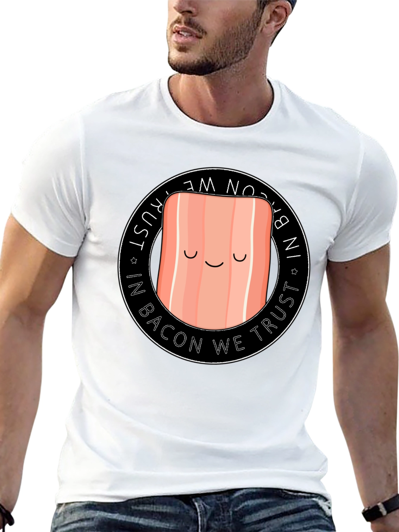 Funny Bacon T-Shirt - In Bacon We Trust Tee