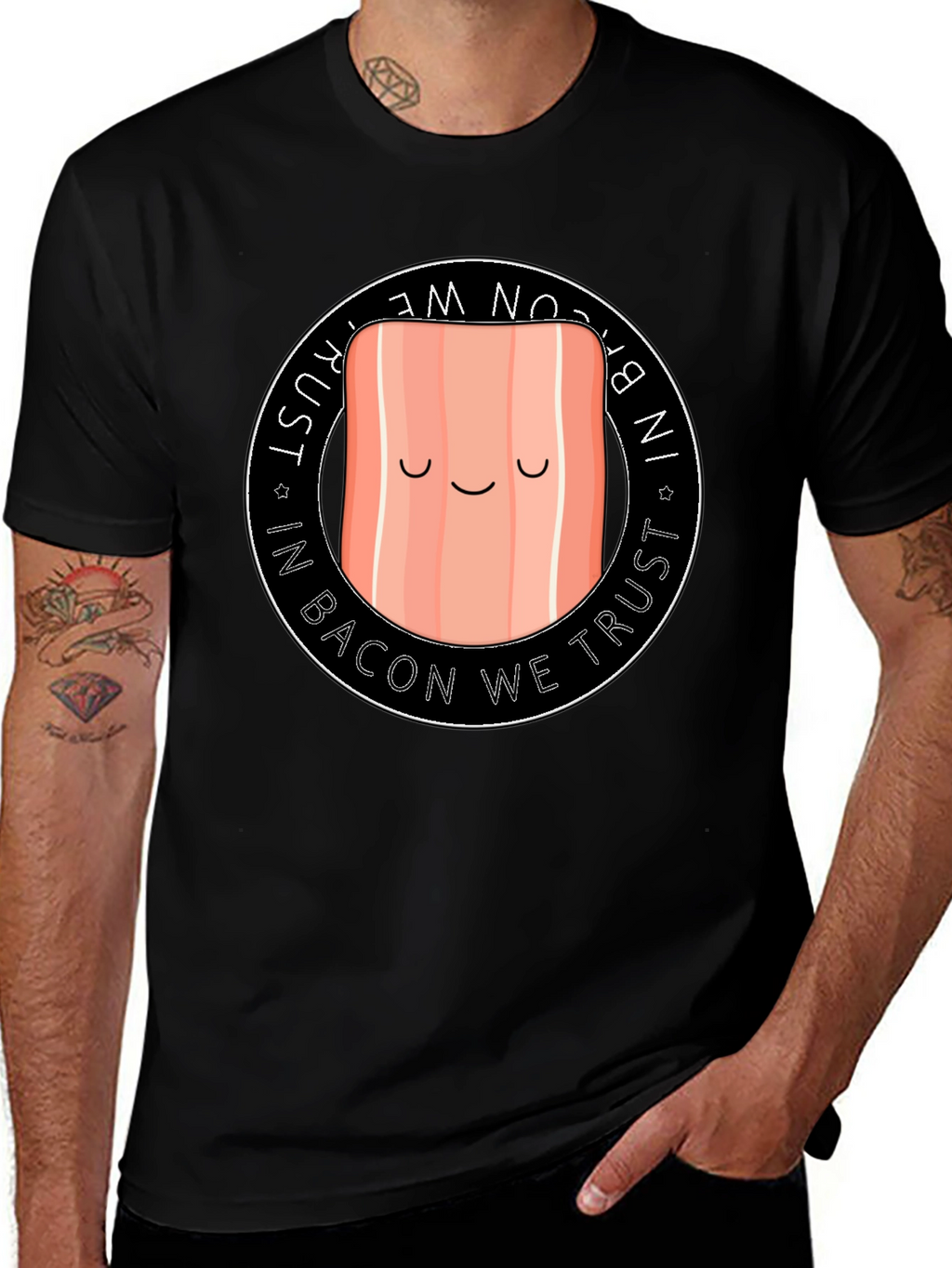 Funny Bacon T-Shirt - In Bacon We Trust Tee