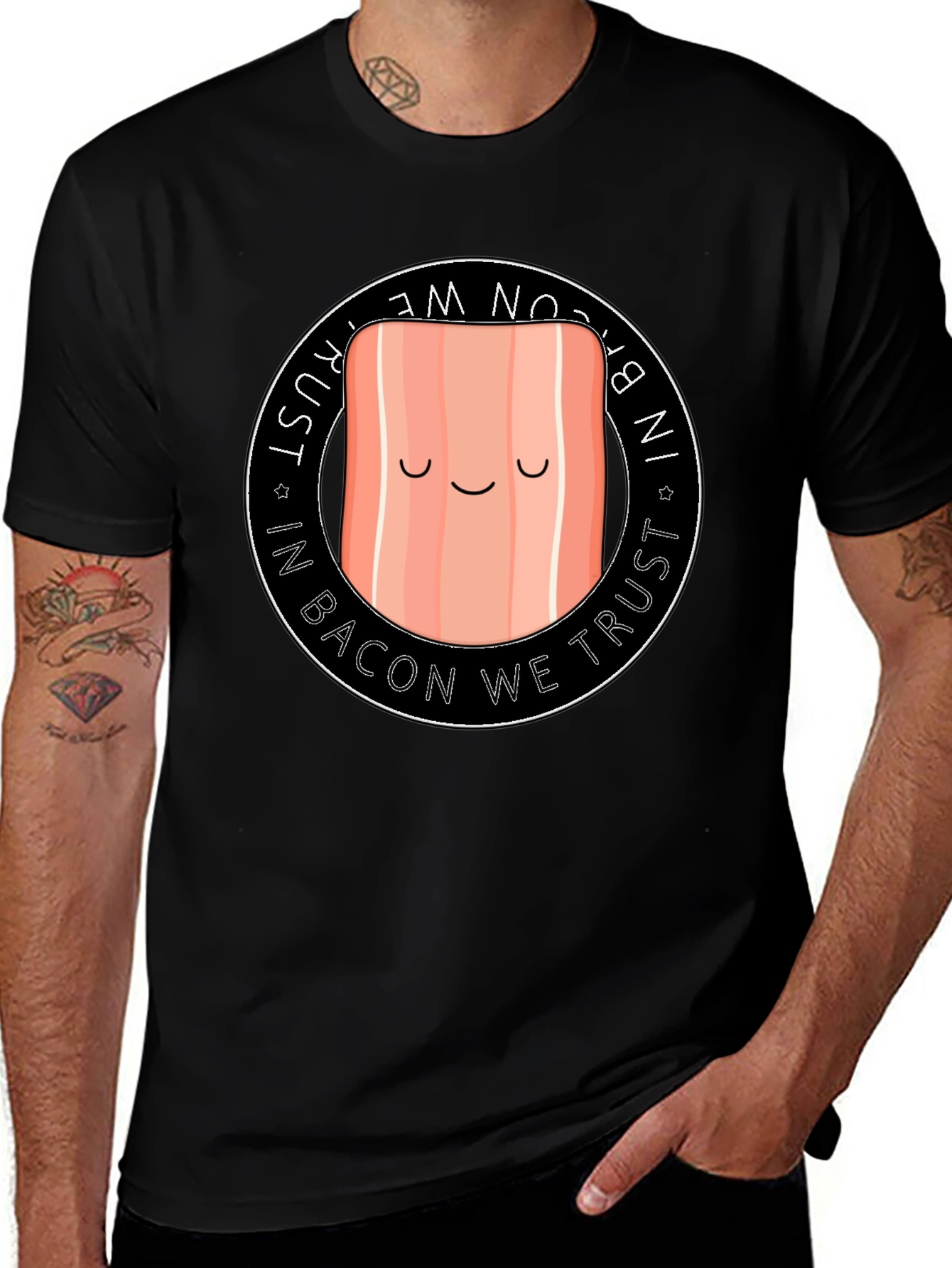 Funny Bacon T-Shirt - In Bacon We Trust Tee