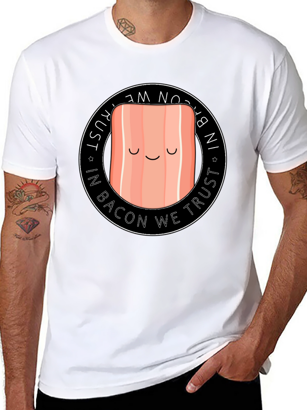 Funny Bacon T-Shirt - In Bacon We Trust Tee