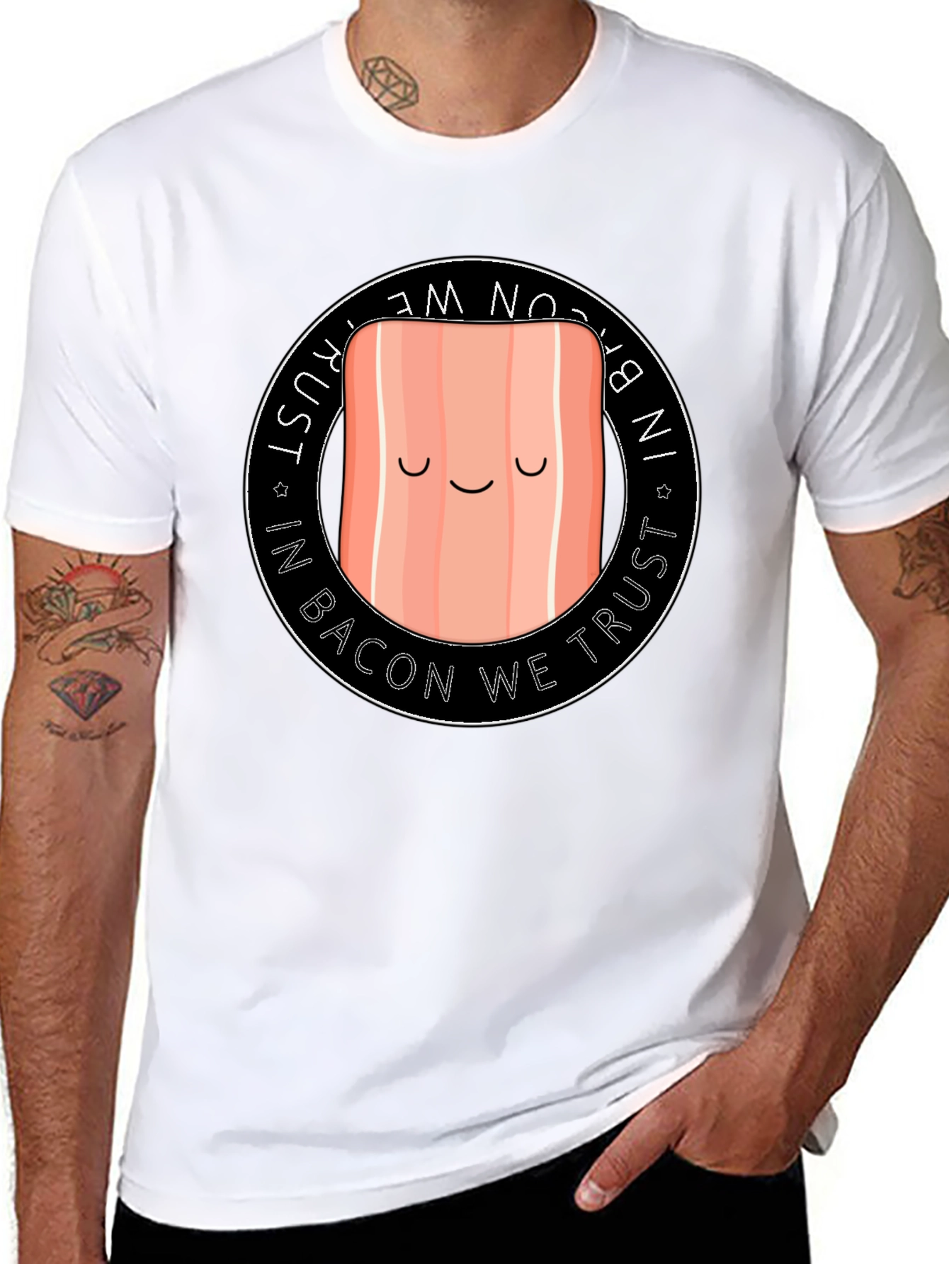 Funny Bacon T-Shirt - In Bacon We Trust Tee