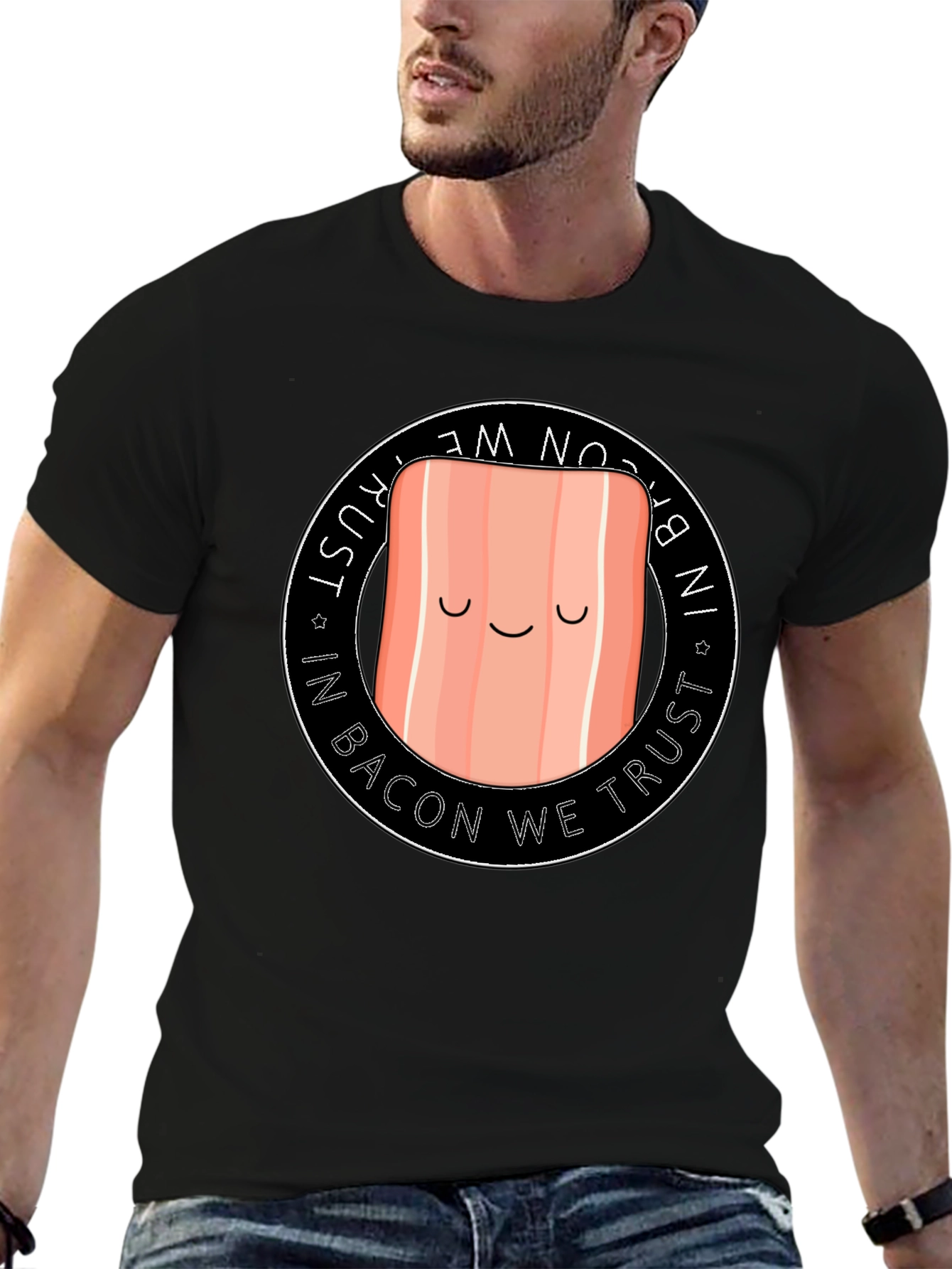 Funny Bacon T-Shirt - In Bacon We Trust Tee