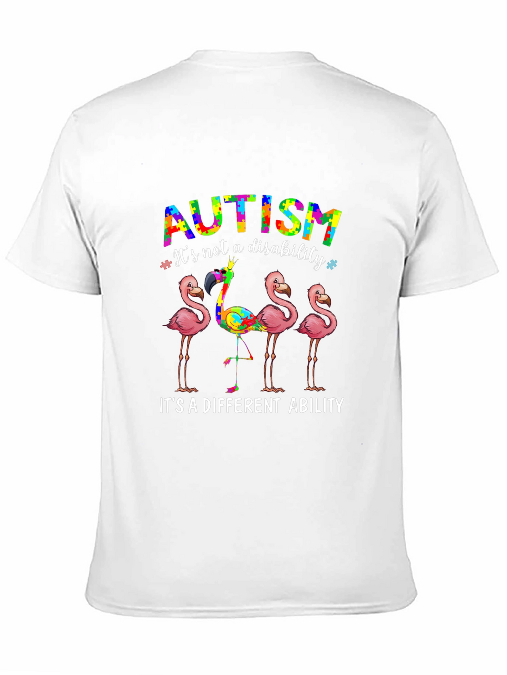 Autism Awareness Flamingo Graphic T-Shirt