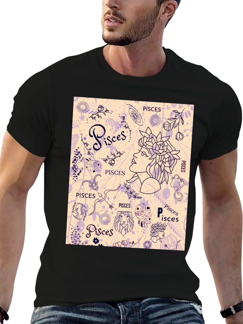 Pisces Zodiac Graphic T-Shirt