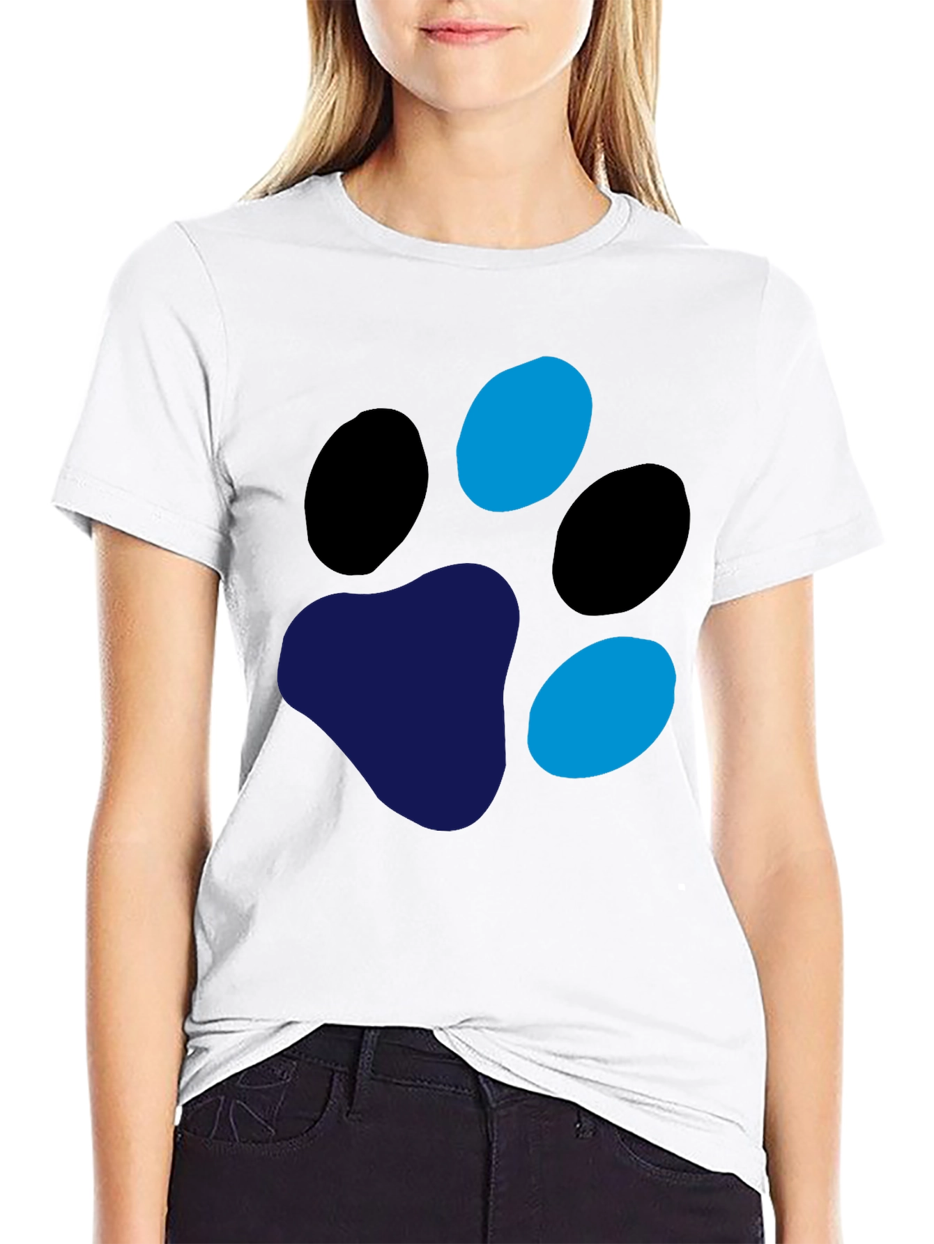 Funky Paw Print Graphic Tee