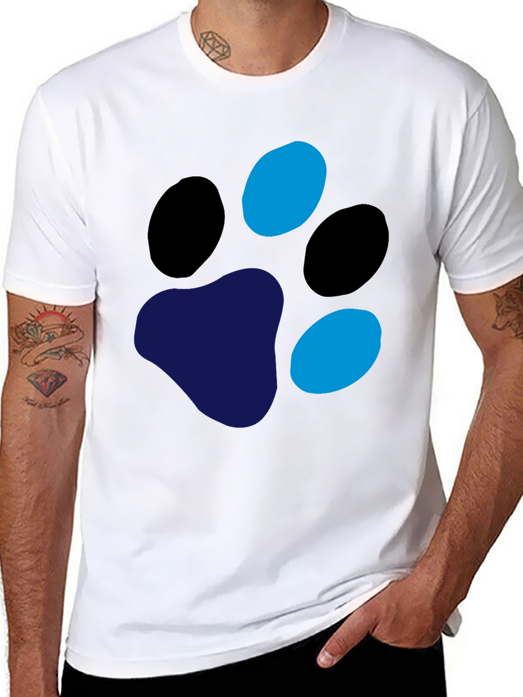 Funky Paw Print Graphic Tee