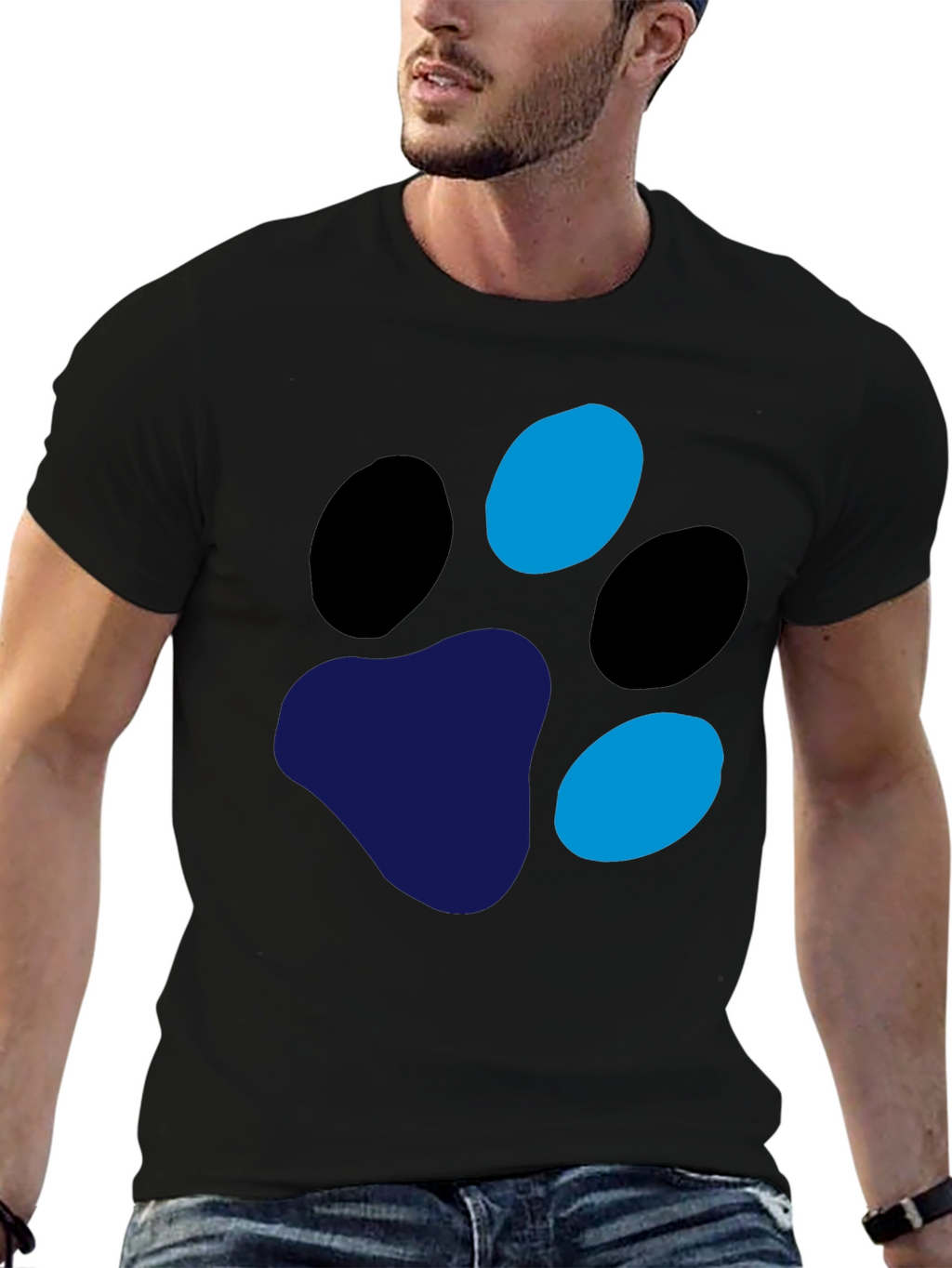 Funky Paw Print Graphic Tee