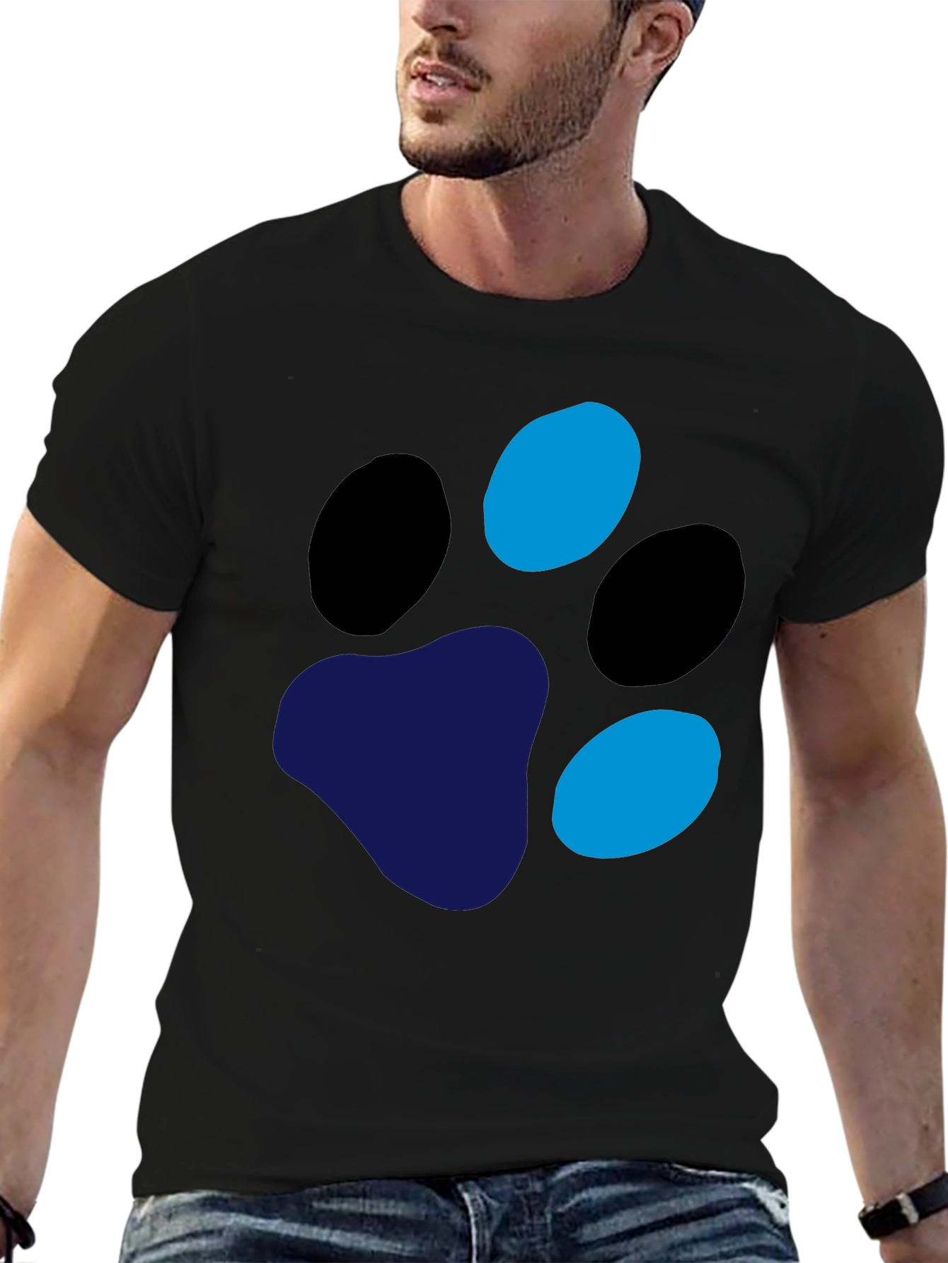 Funky Paw Print Graphic Tee