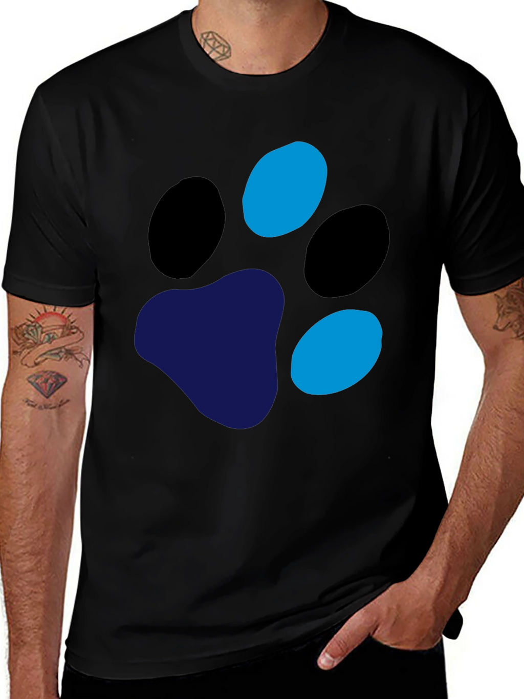 Funky Paw Print Graphic Tee
