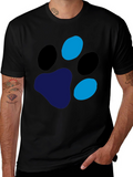 Funky Paw Print Graphic Tee