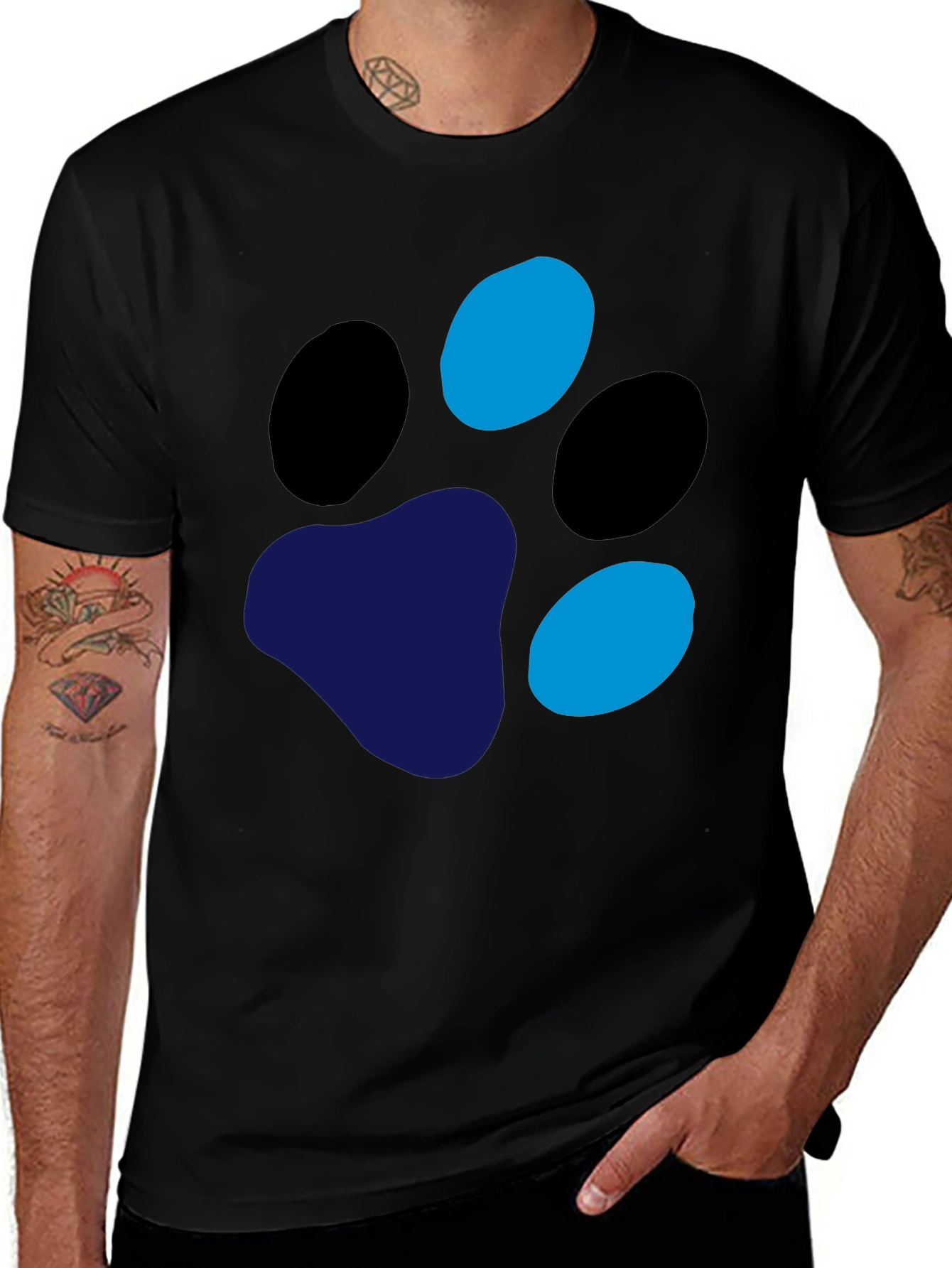 Funky Paw Print Graphic Tee