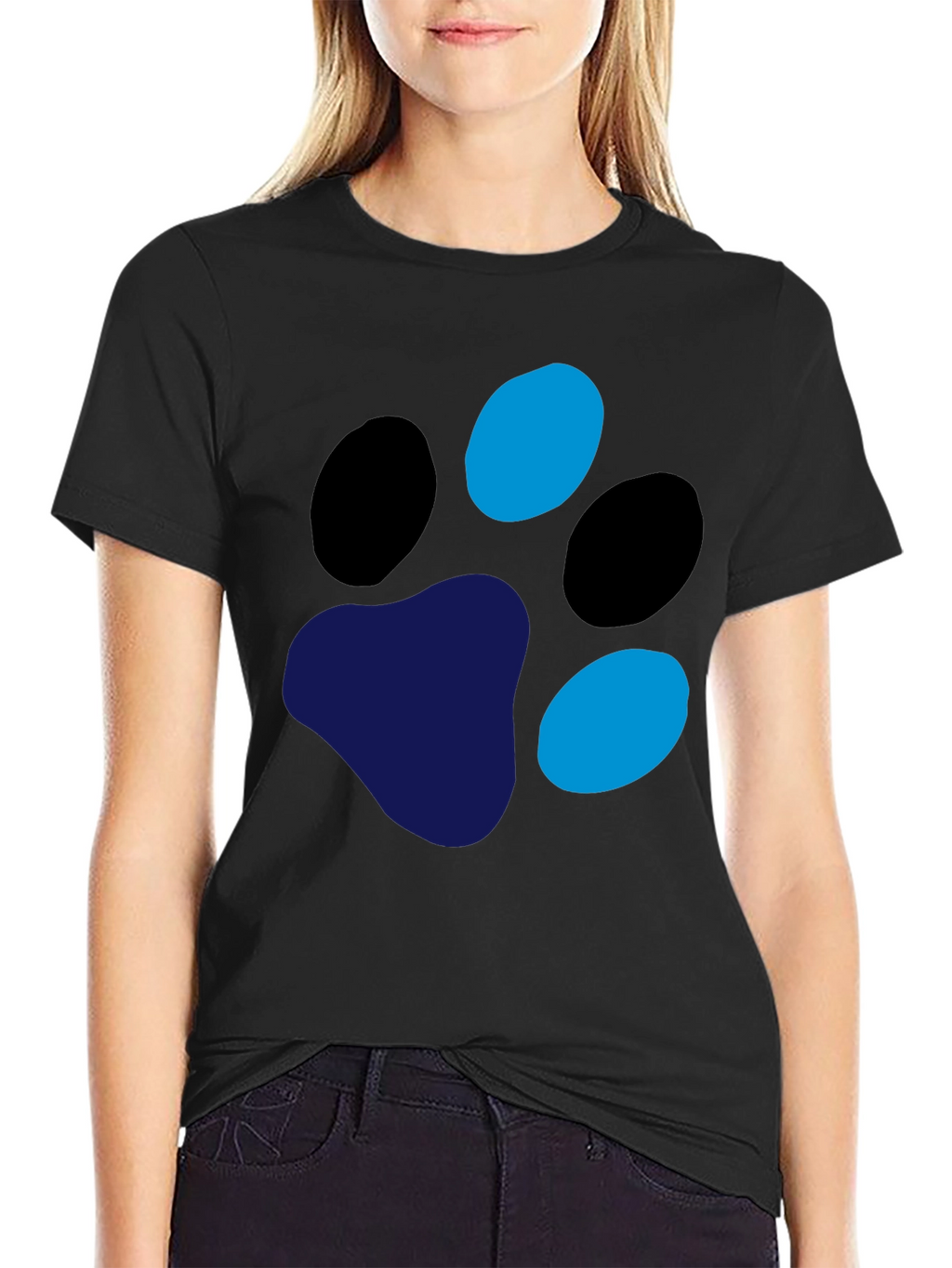 Funky Paw Print Graphic Tee