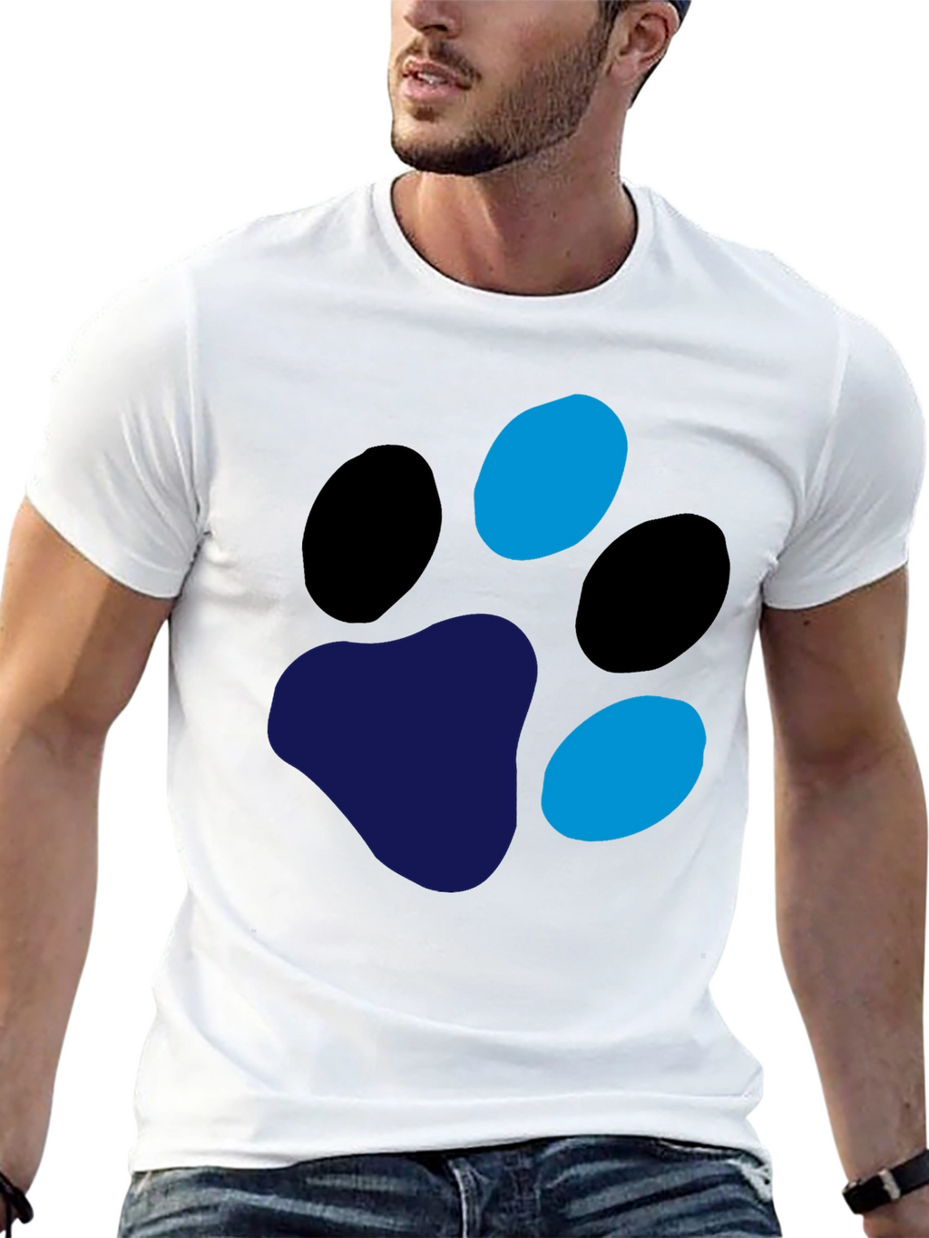 Funky Paw Print Graphic Tee