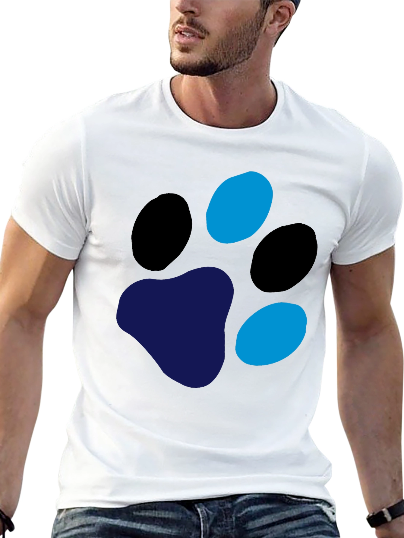 Funky Paw Print Graphic Tee