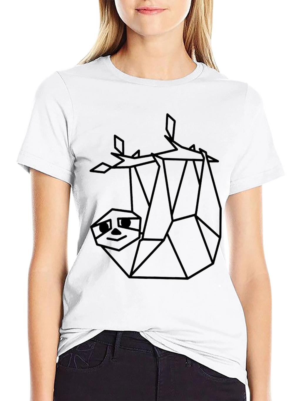 Geometric Sloth T-Shirt - Casual & Unique