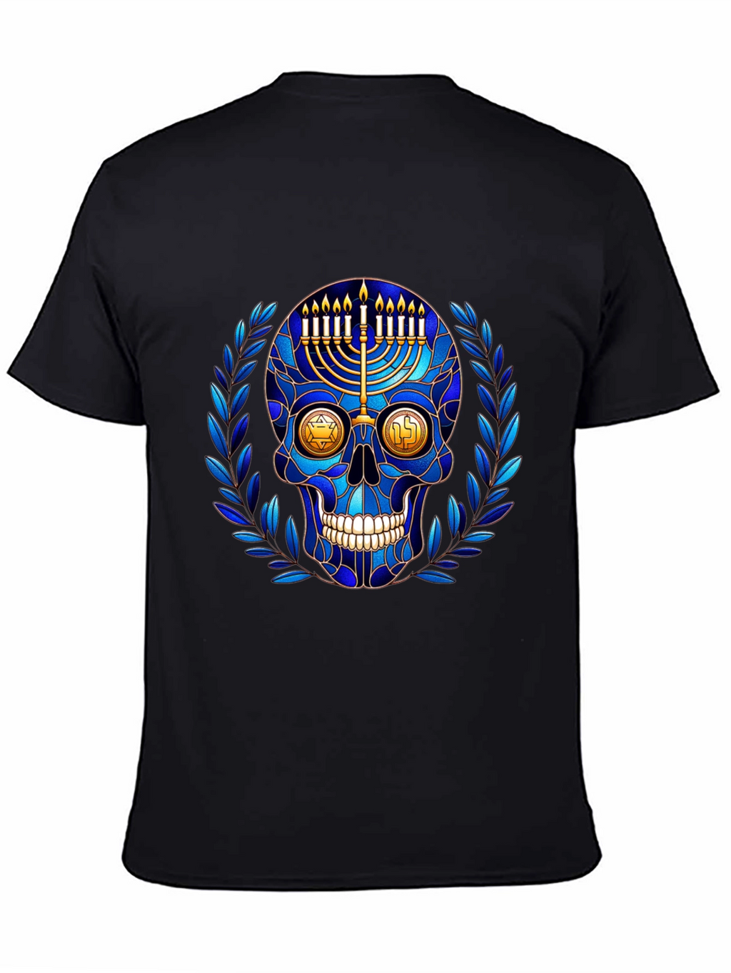 Hanukkah Skull Graphic T-Shirt