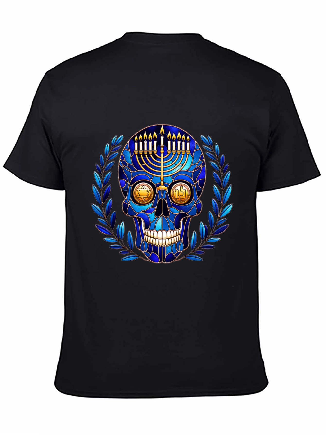 Hanukkah Skull Graphic T-Shirt