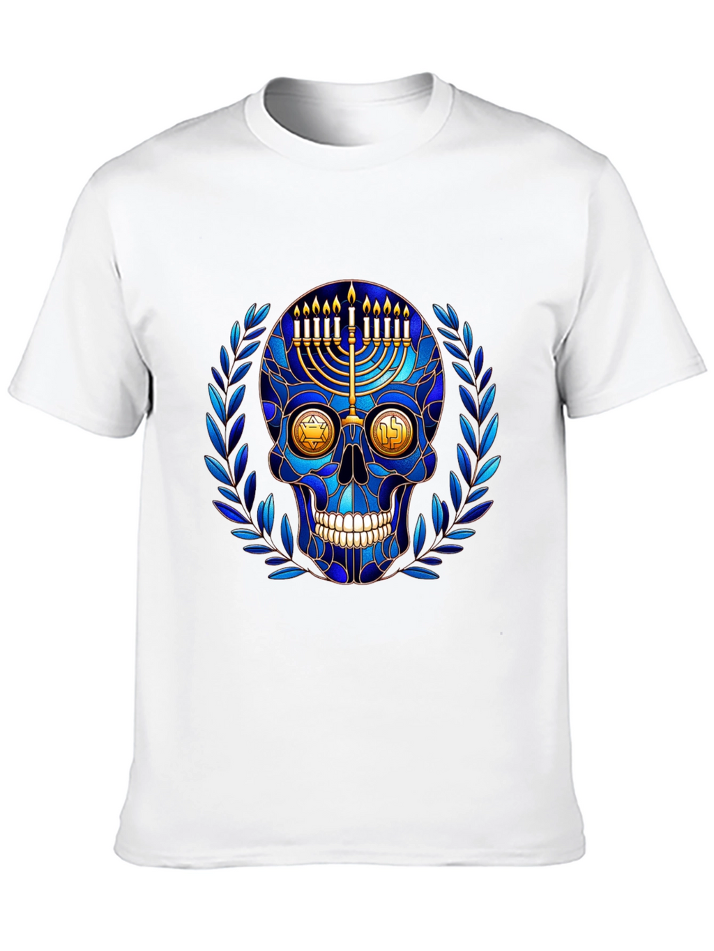 Hanukkah Skull Graphic T-Shirt