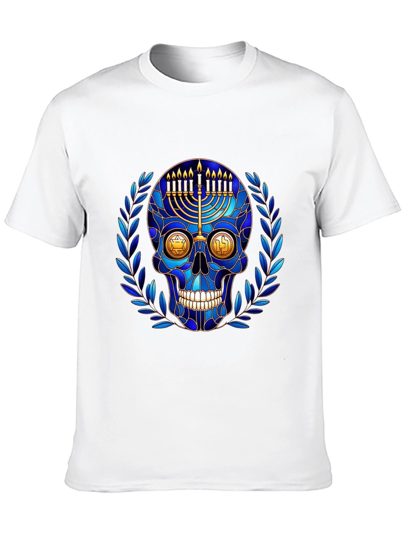 Hanukkah Skull Graphic T-Shirt