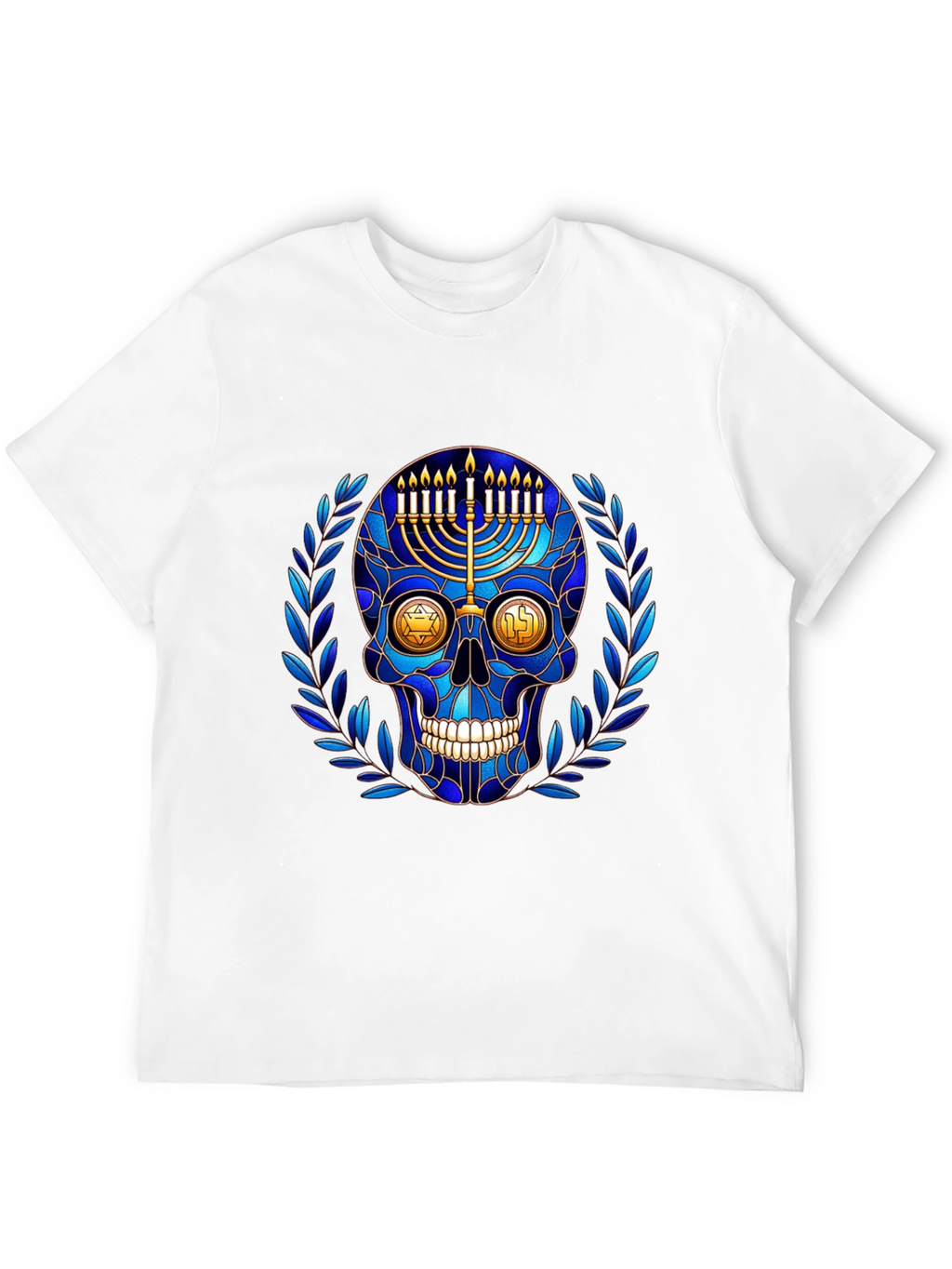Hanukkah Skull Graphic T-Shirt
