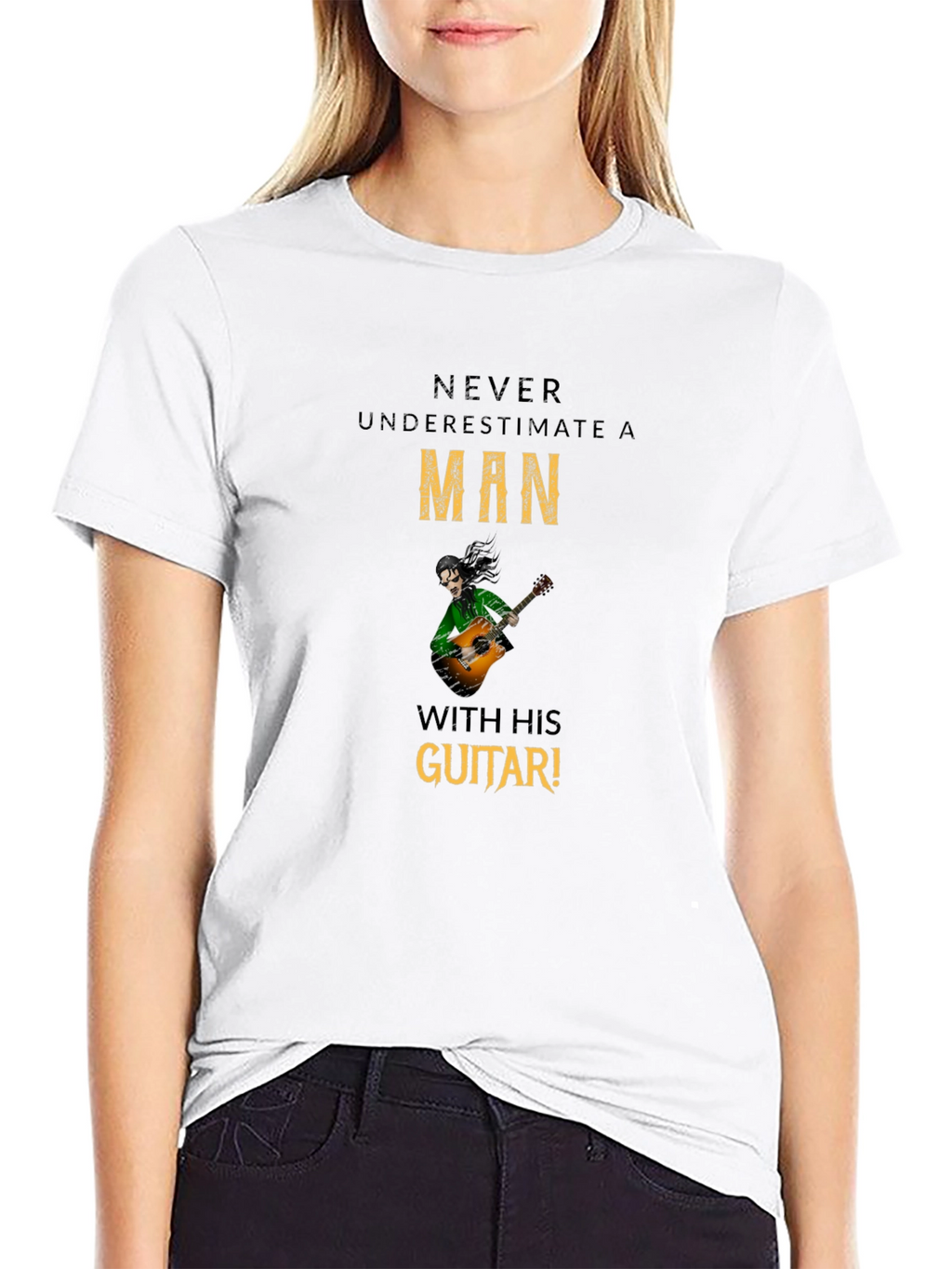 Never Underestimate Guitar Man T-Shirt