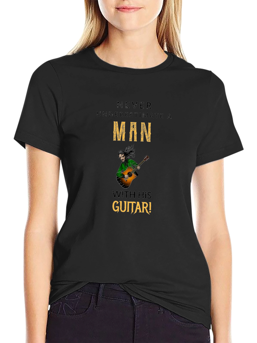 Never Underestimate Guitar Man T-Shirt