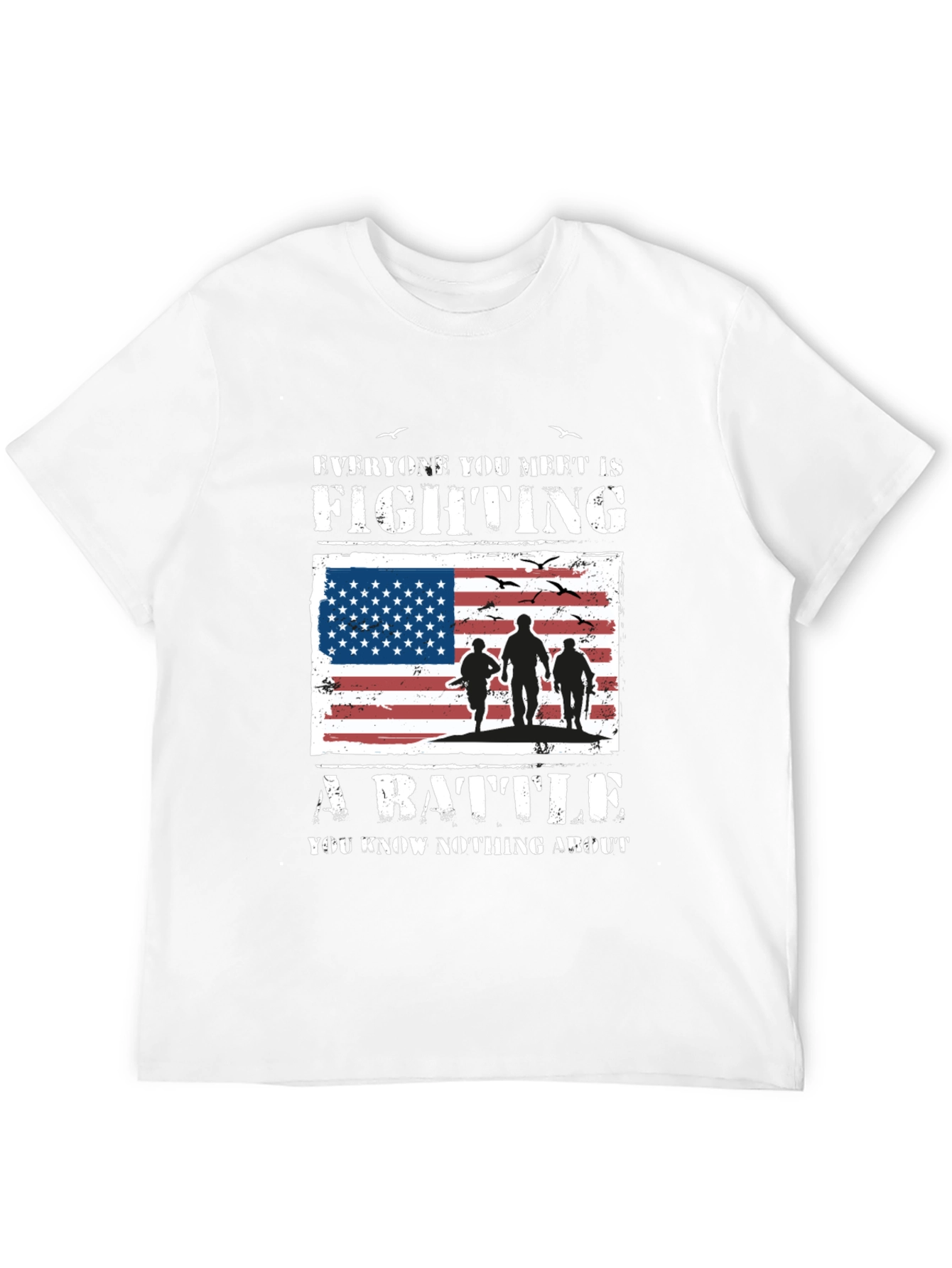 American Flag Veteran Battle T-Shirt