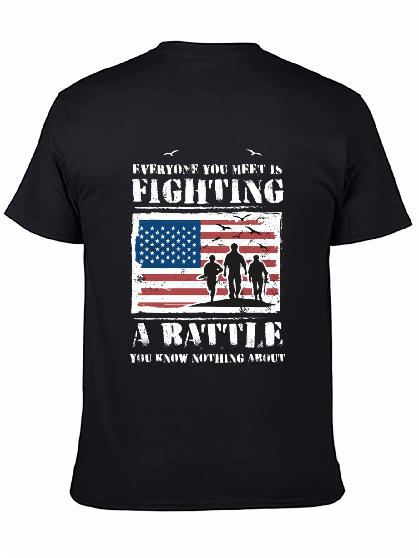 American Flag Veteran Battle T-Shirt