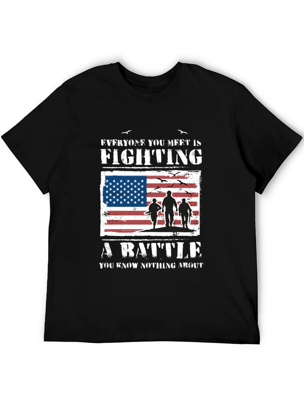 American Flag Veteran Battle T-Shirt