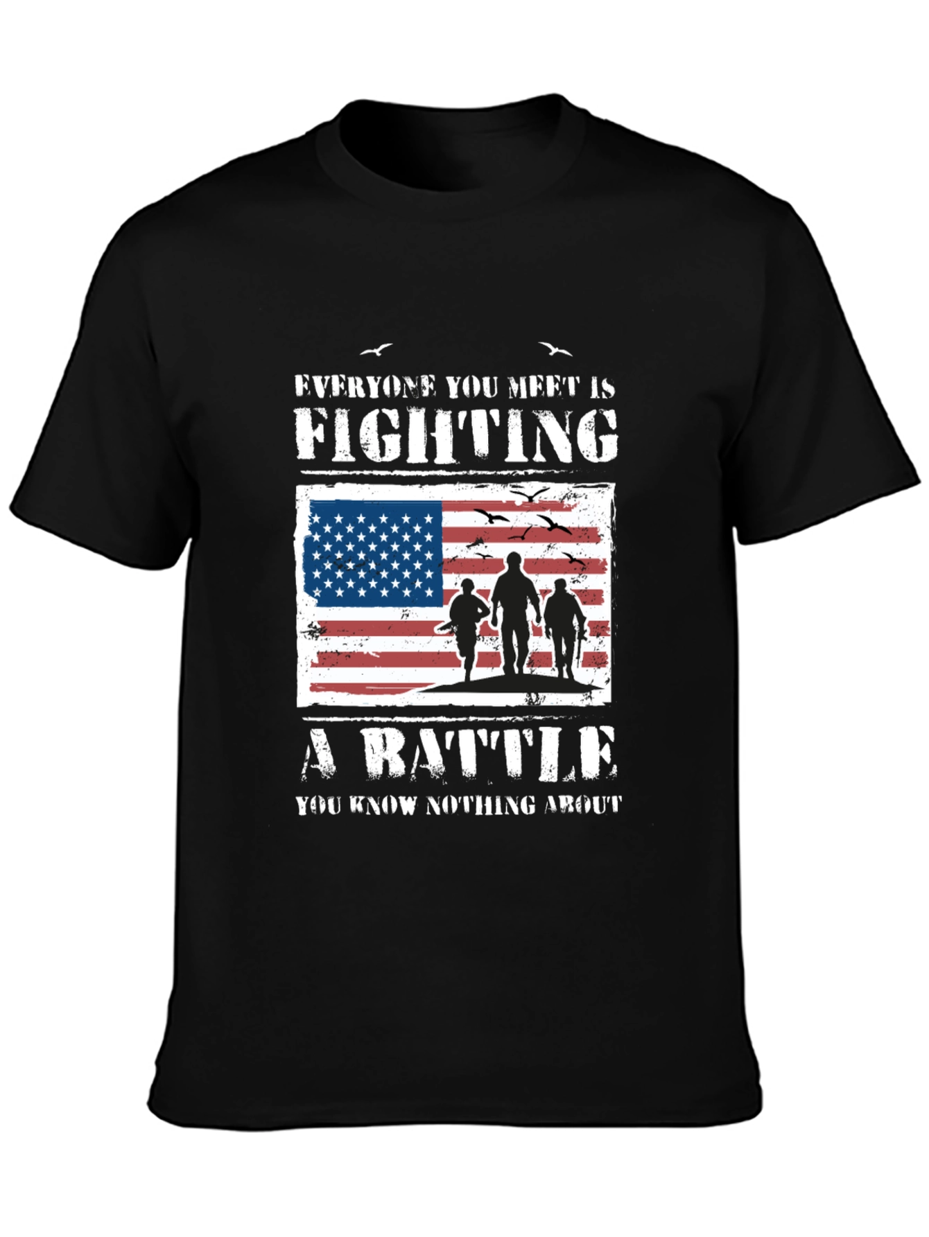 American Flag Veteran Battle T-Shirt