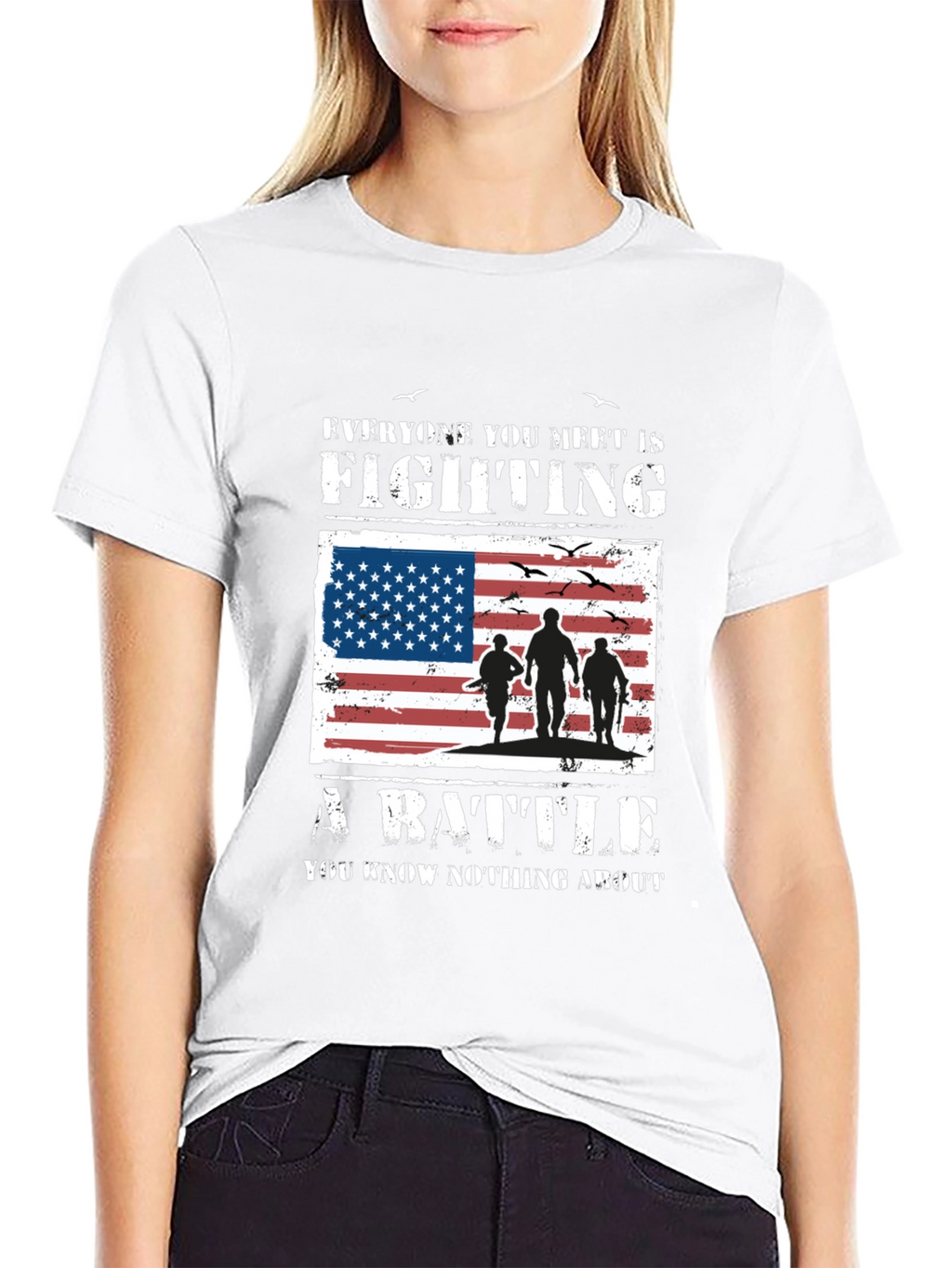 American Flag Veteran Battle T-Shirt