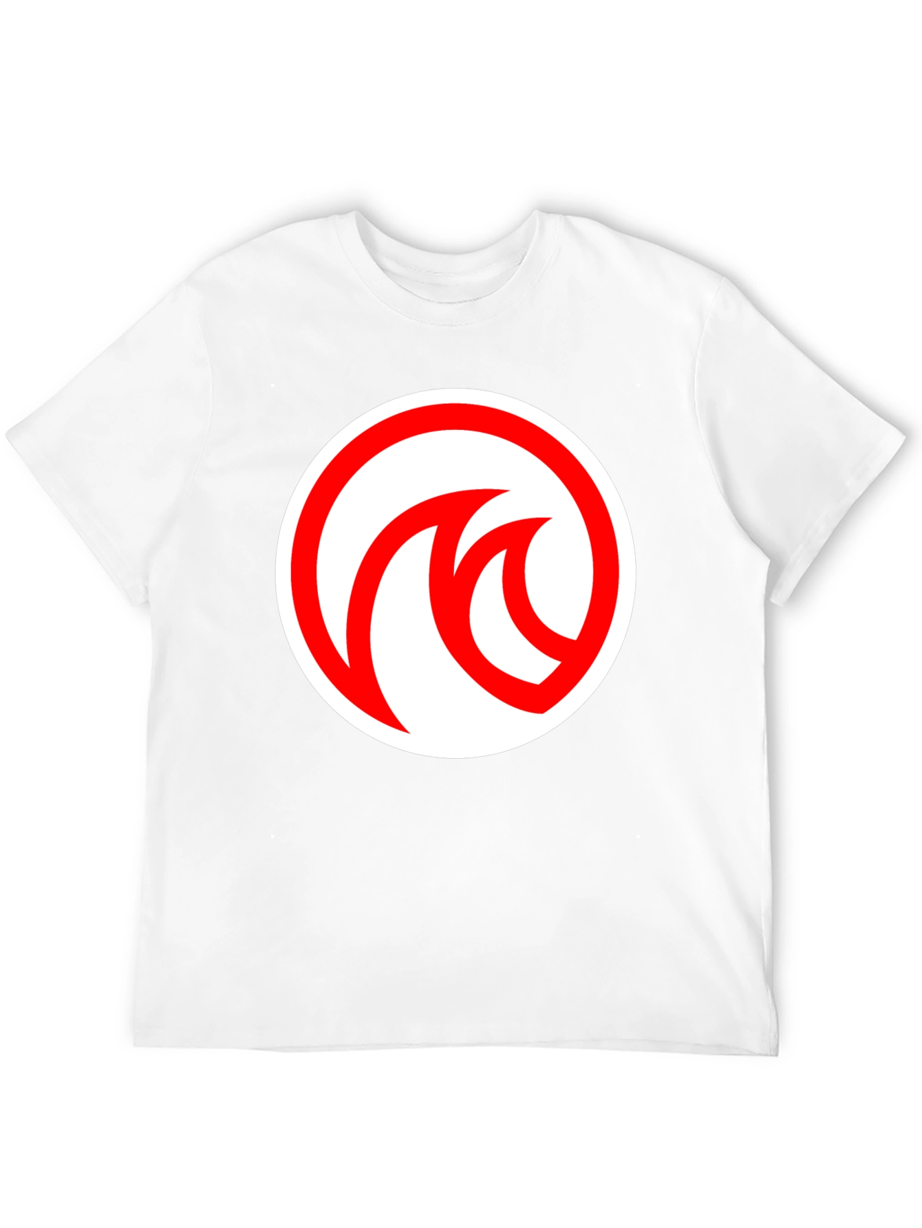 Modern Black T-Shirt with Red Circle Logo