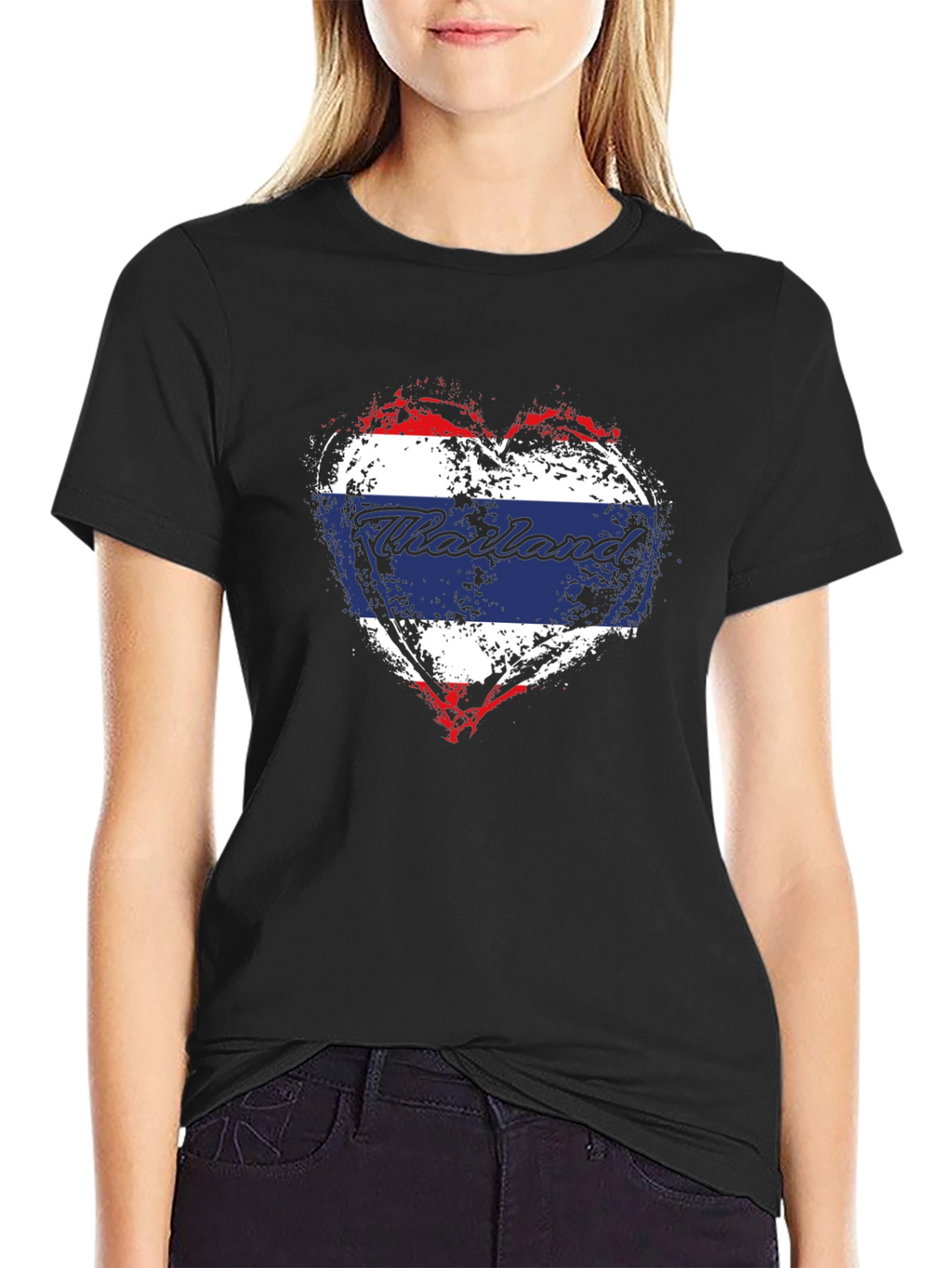 Thailand Flag Heart T-Shirt - Stylish Travel Souvenir Tee