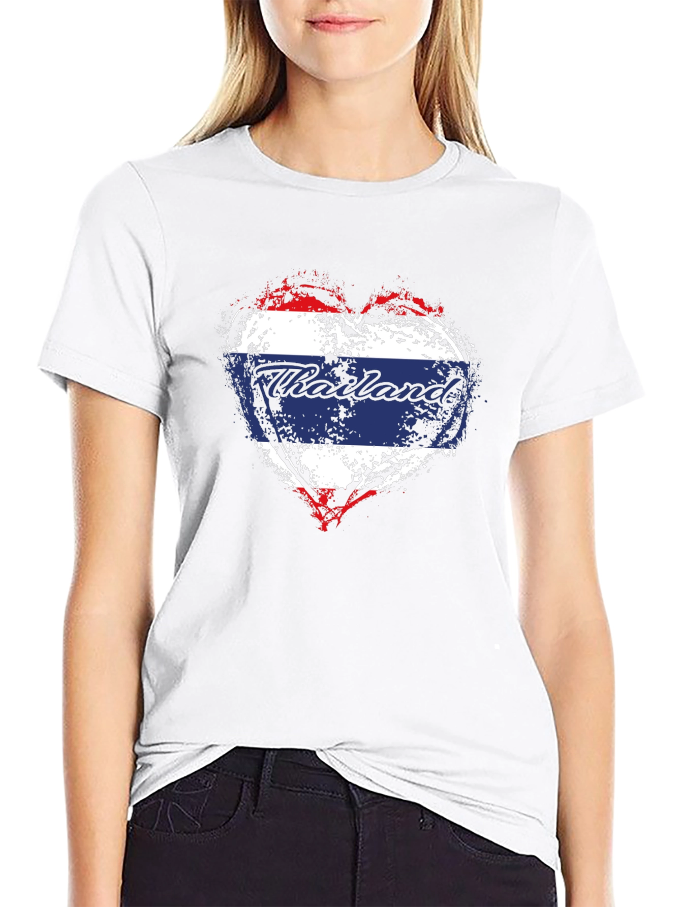 Thailand Flag Heart T-Shirt - Stylish Travel Souvenir Tee