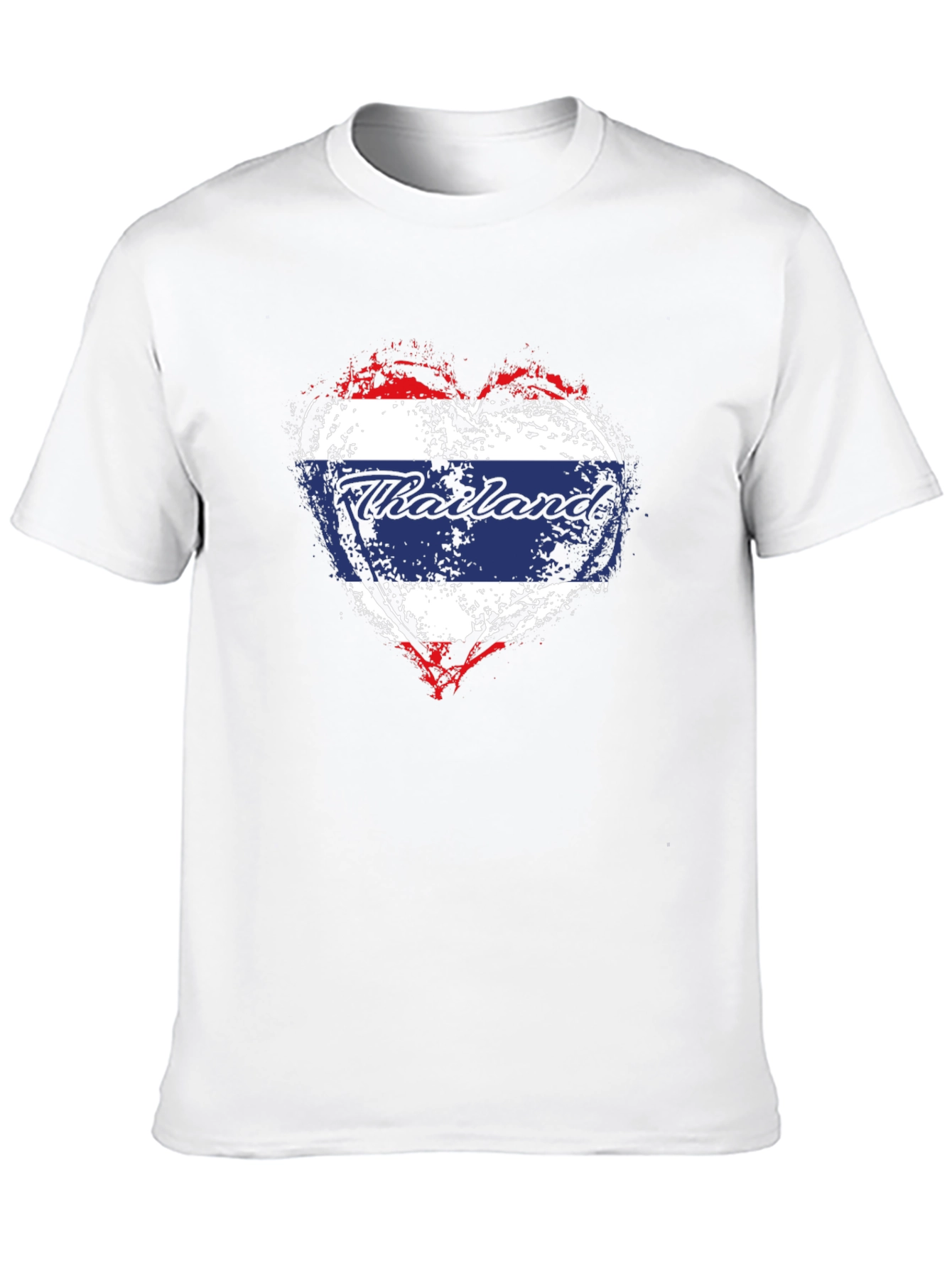 Thailand Flag Heart T-Shirt - Stylish Travel Souvenir Tee