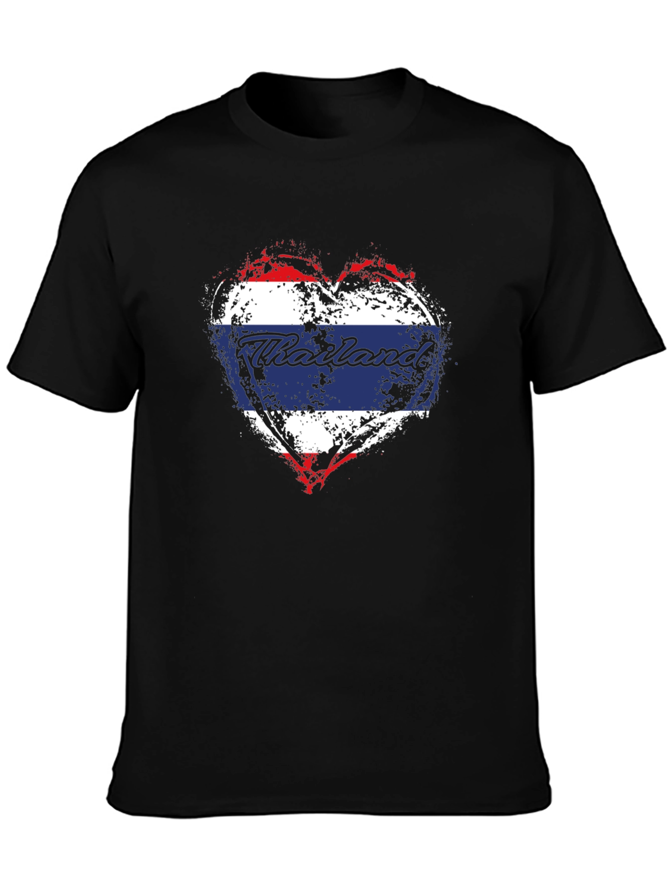 Thailand Flag Heart T-Shirt - Stylish Travel Souvenir Tee
